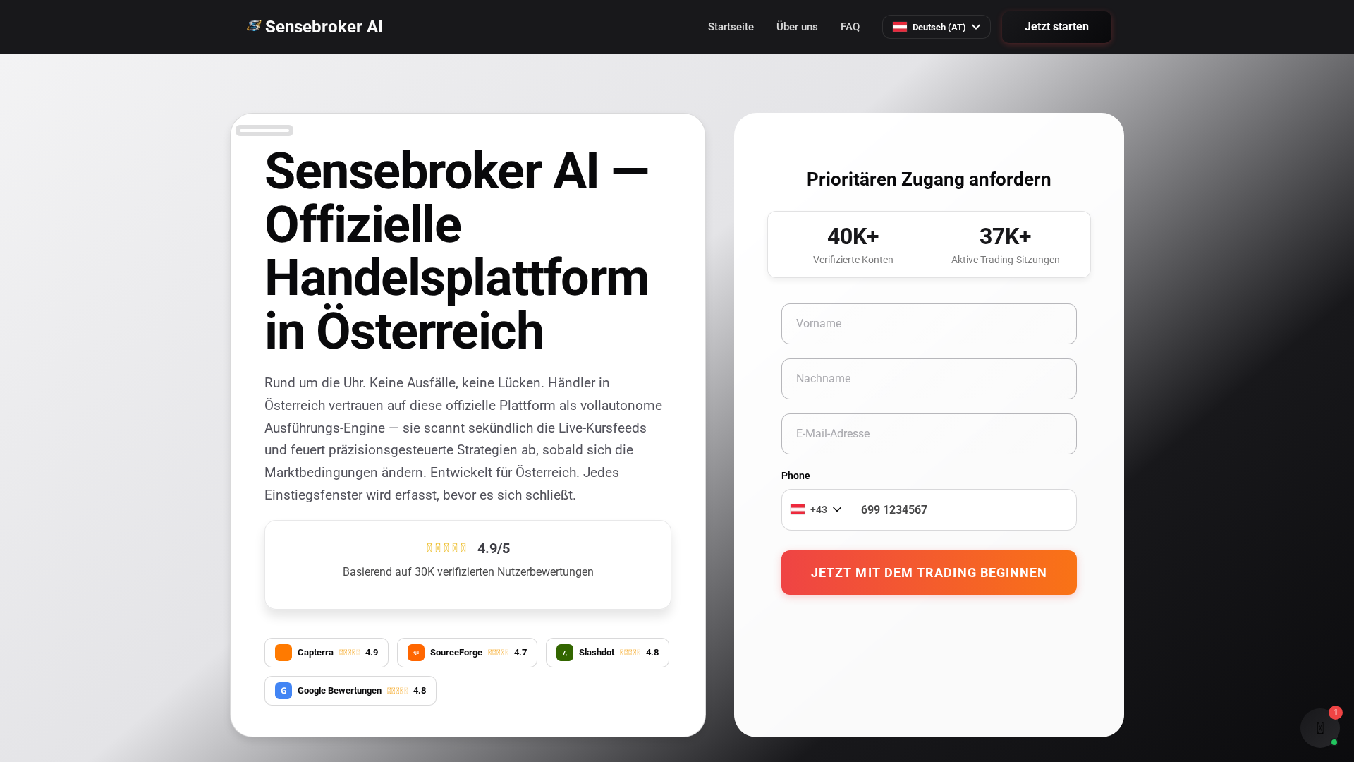 Screenshot of sensebrokerai.at