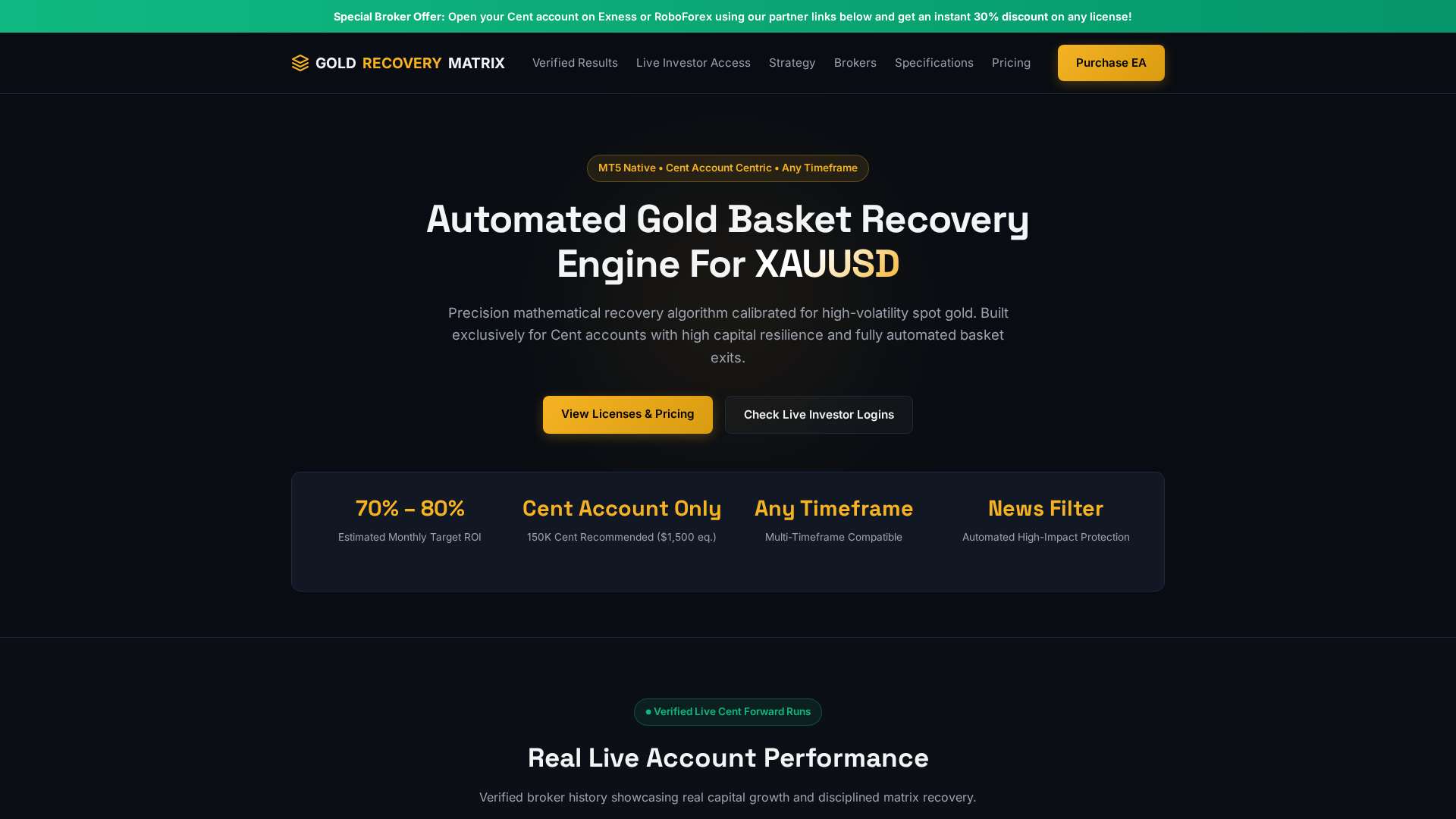 Screenshot of goldrecoverymatrix.shop