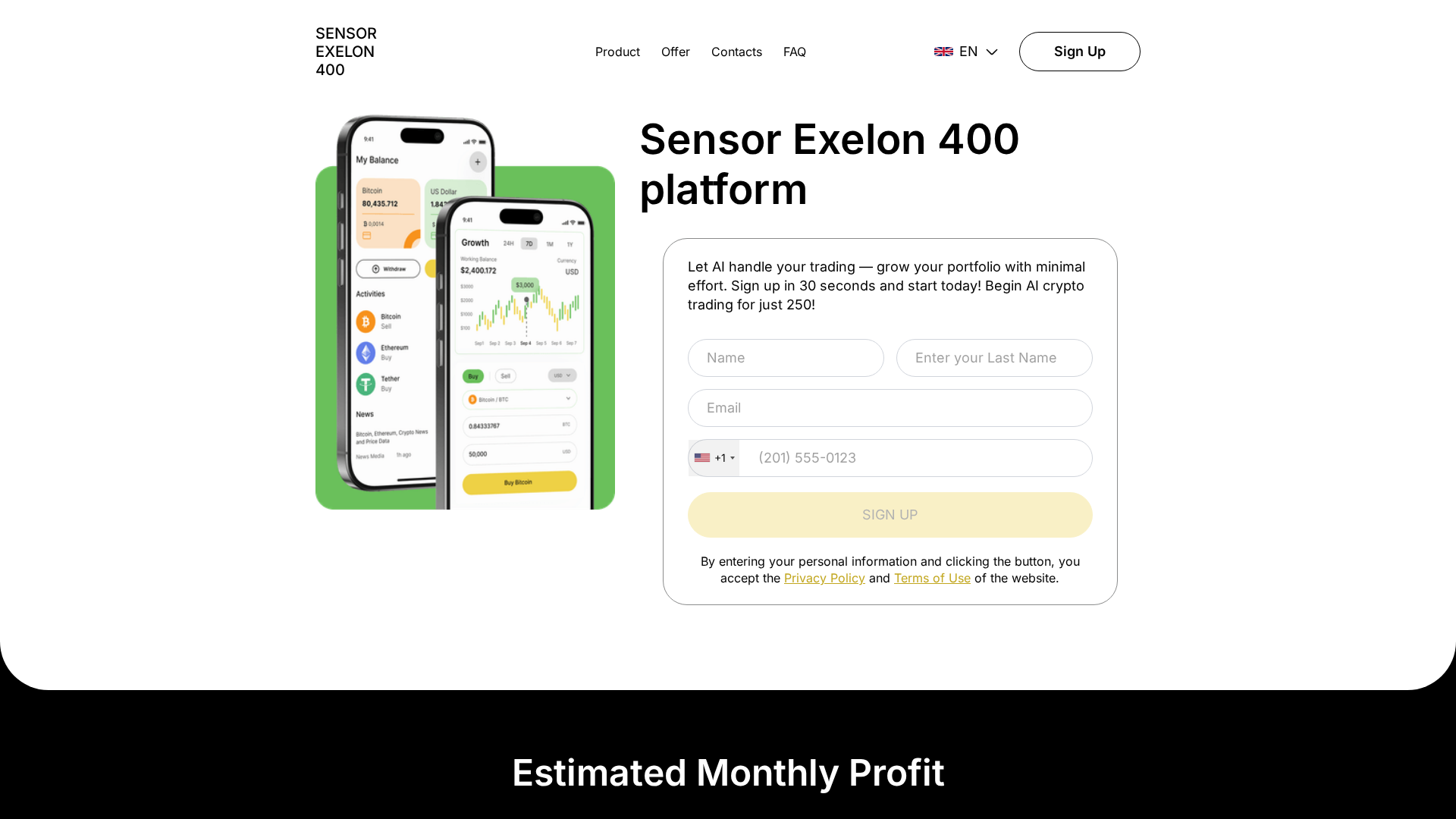 Screenshot of sensor-exelon-400.top