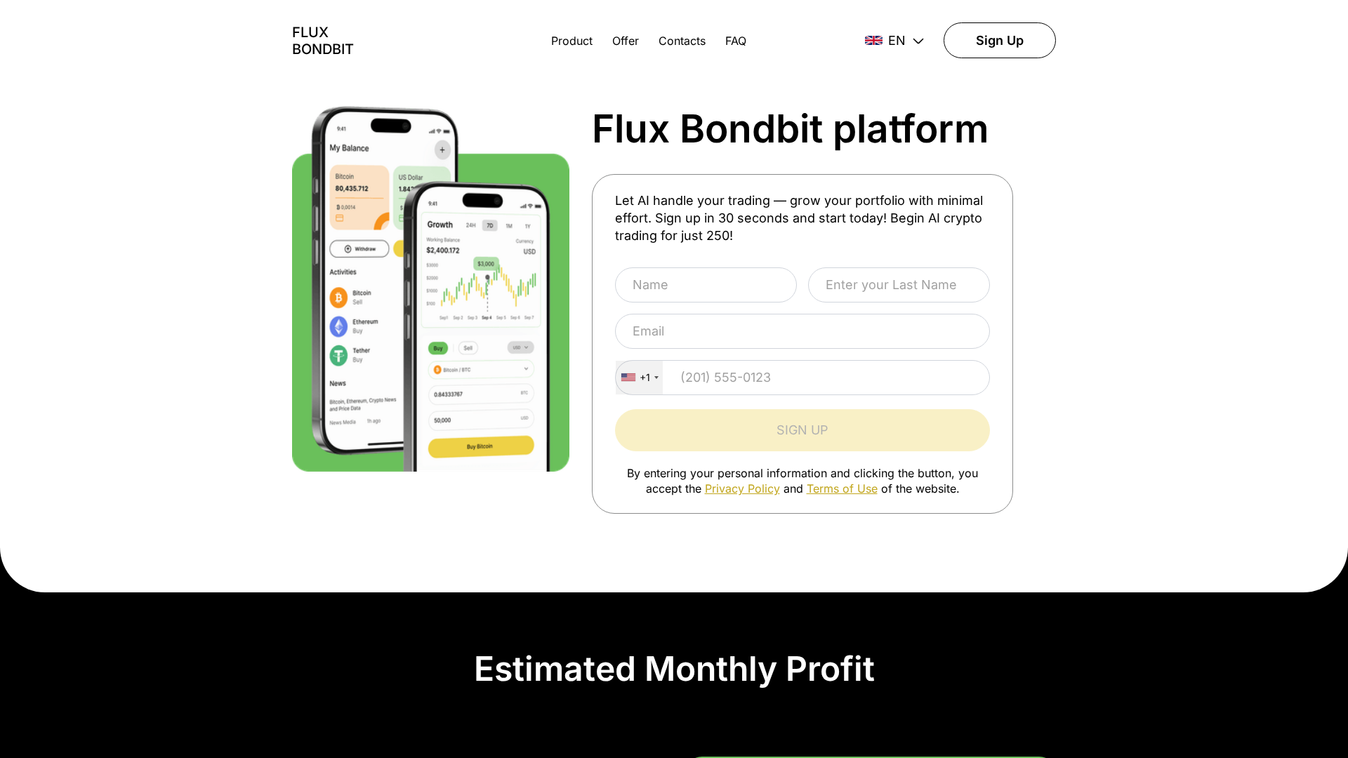 Screenshot of flux-bondbit.site