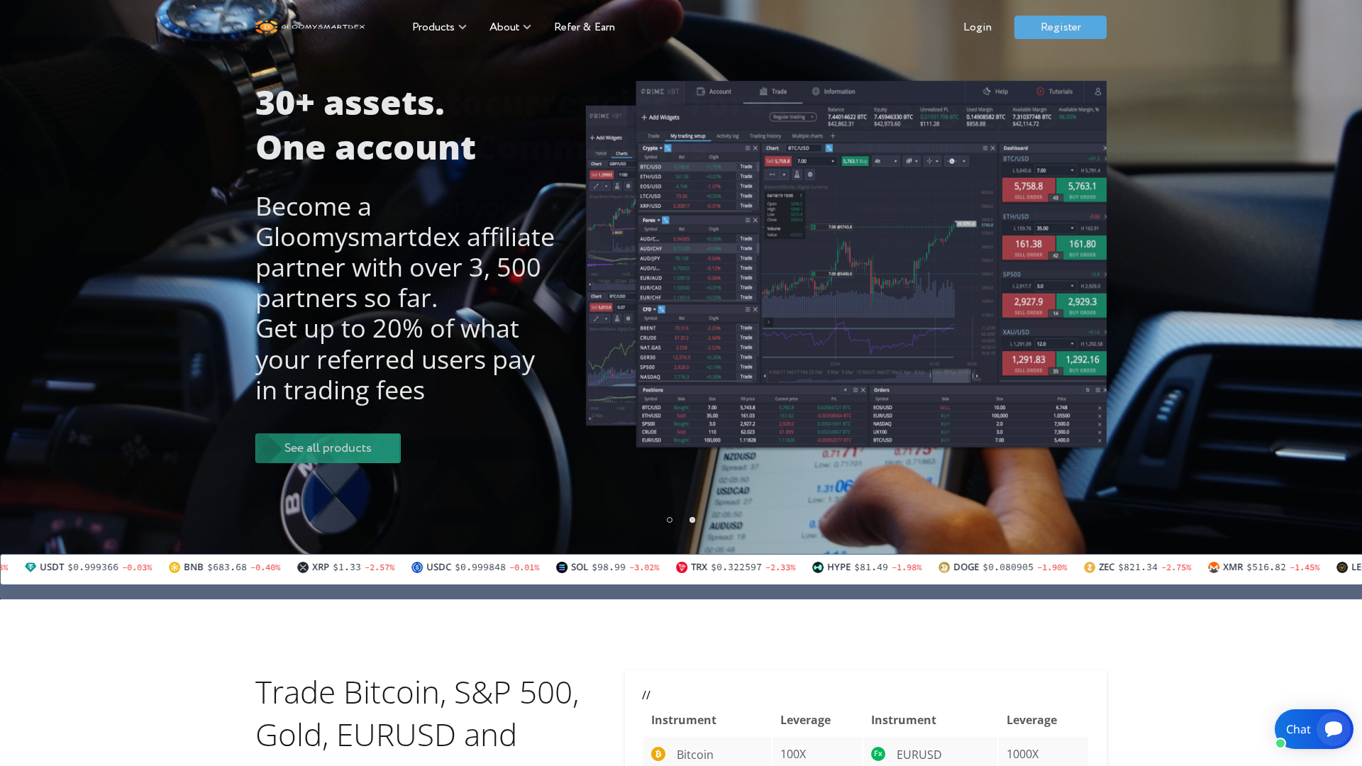 Screenshot of gloomysmartdex.cc