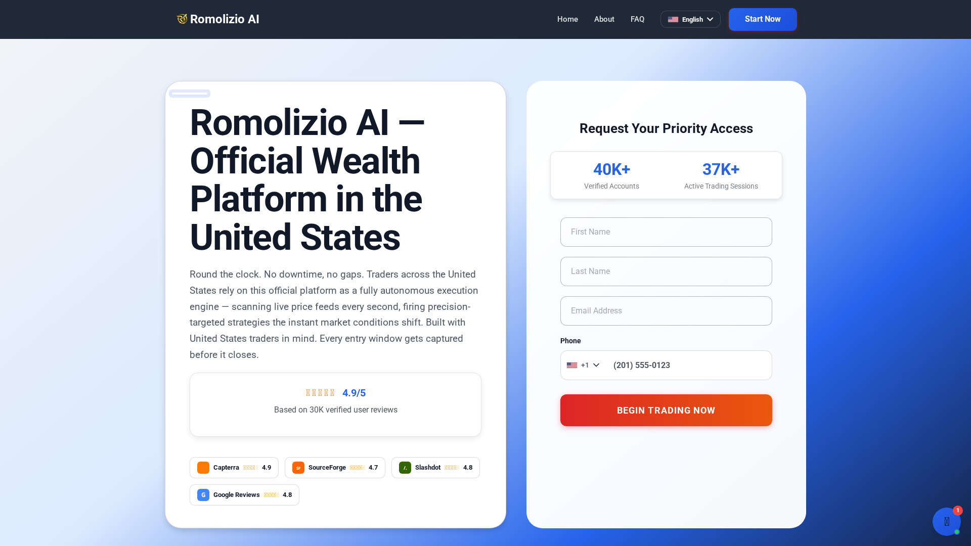 Screenshot of romolizio-ai.org