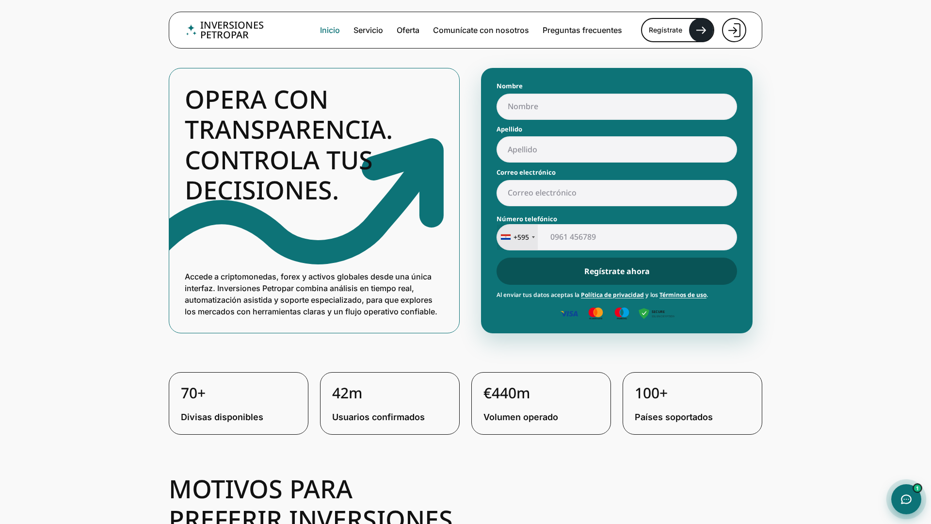Screenshot of inversiones-petropar-py.cfd
