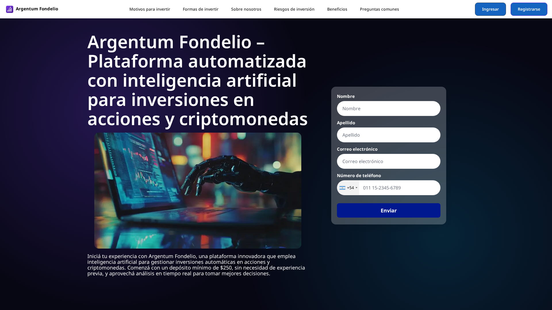 Screenshot of argentum-fondelio.cfd