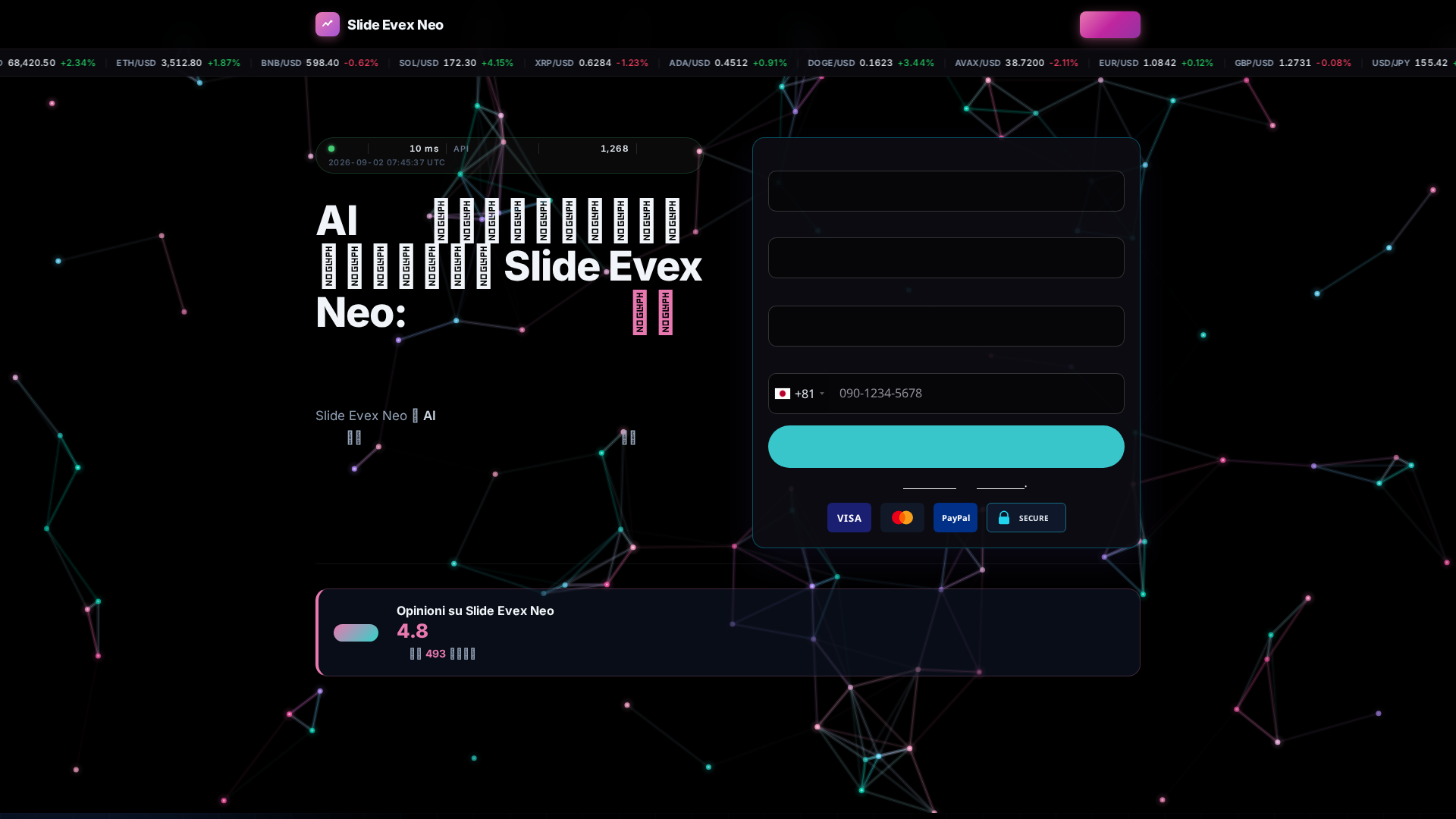 Screenshot of slide-evex-neo.online