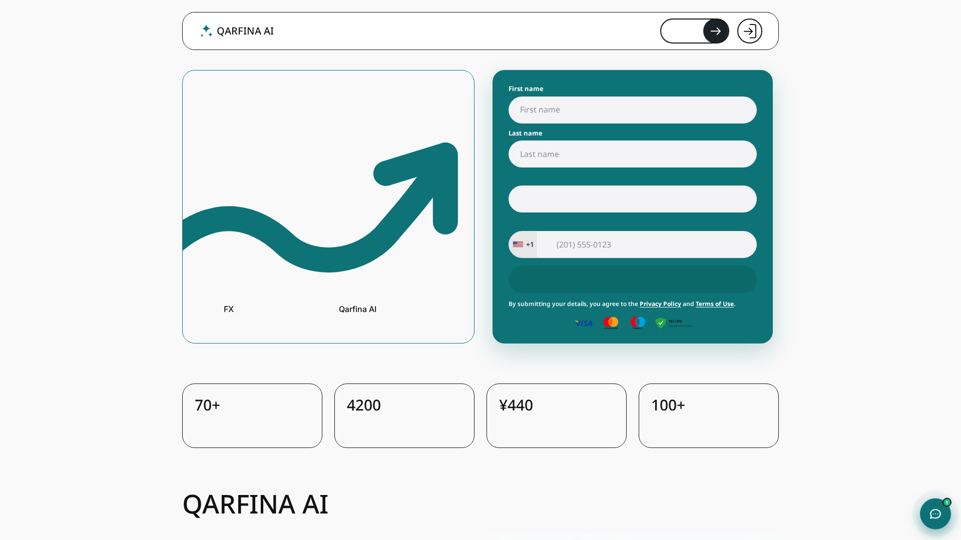 Screenshot of qarfina-ai.top