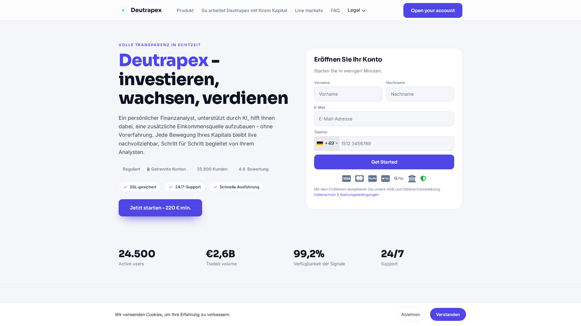Screenshot of deutrapex.biz
