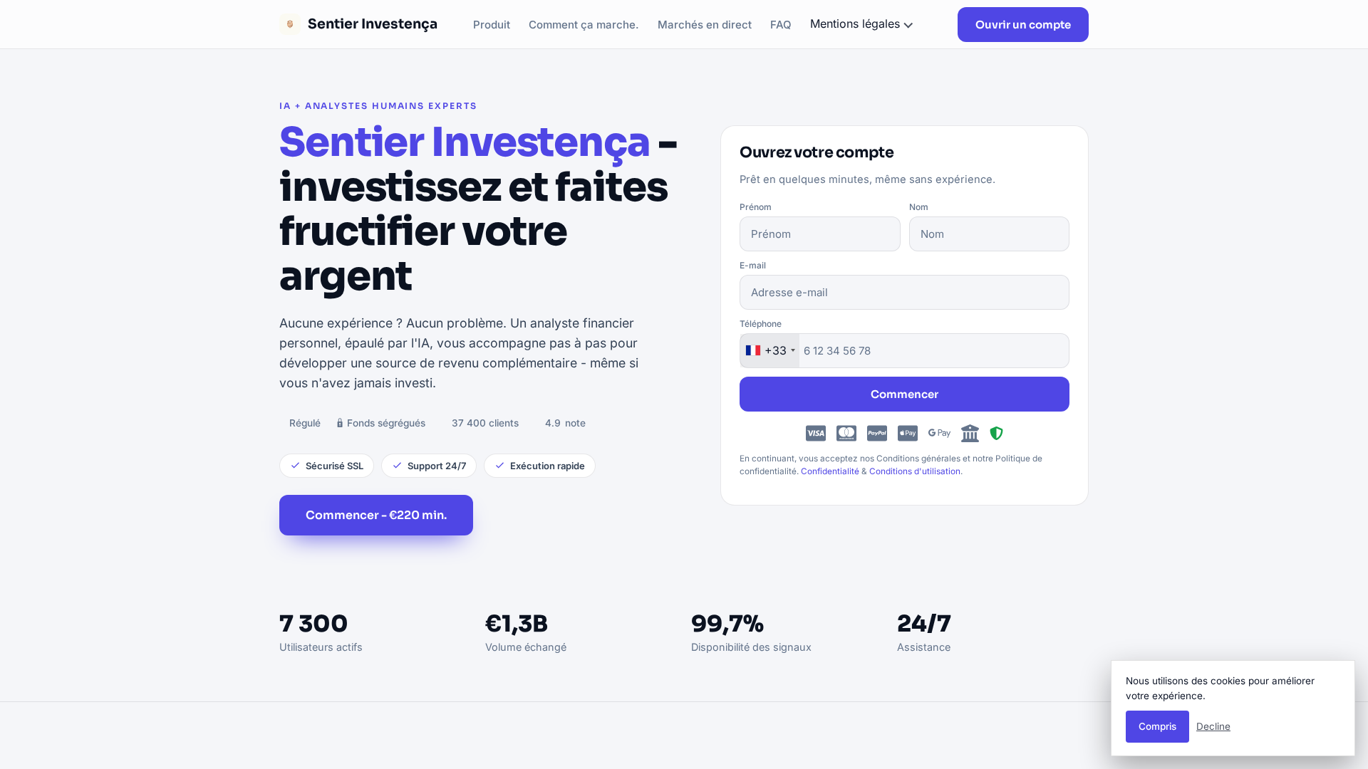 Screenshot of sentierinvestenca.co
