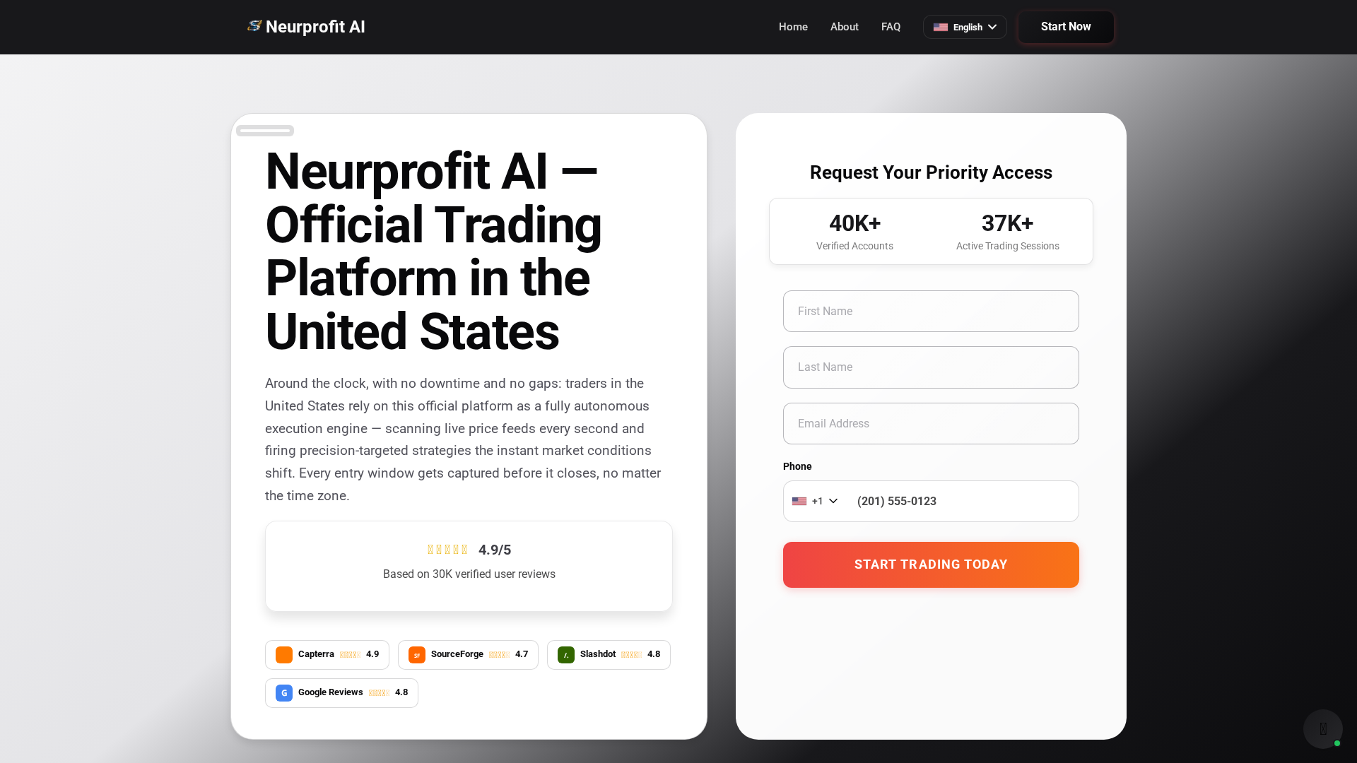 Screenshot of neurprofitai.com