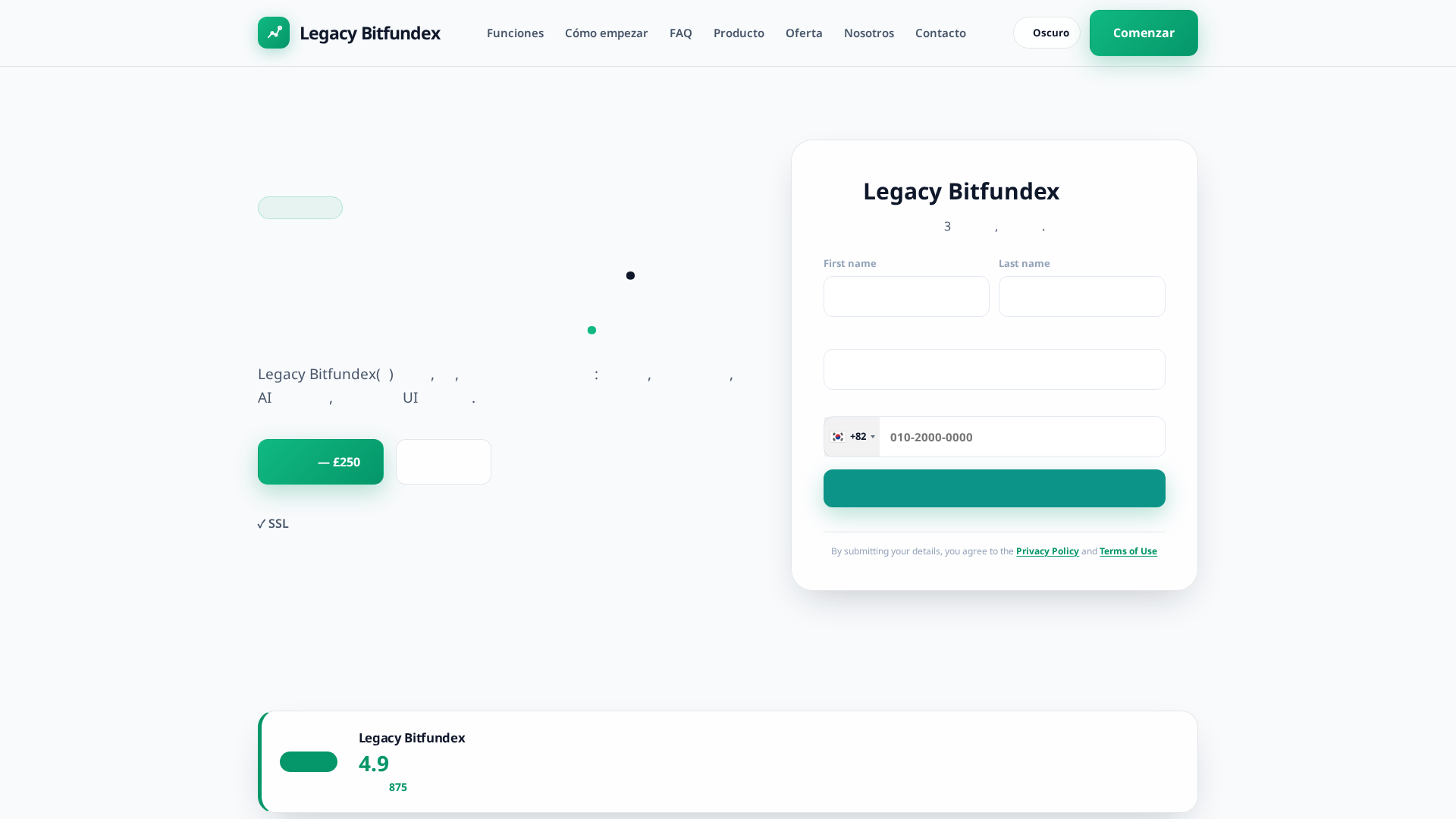 Screenshot of legacy-bitfundex-kr.online