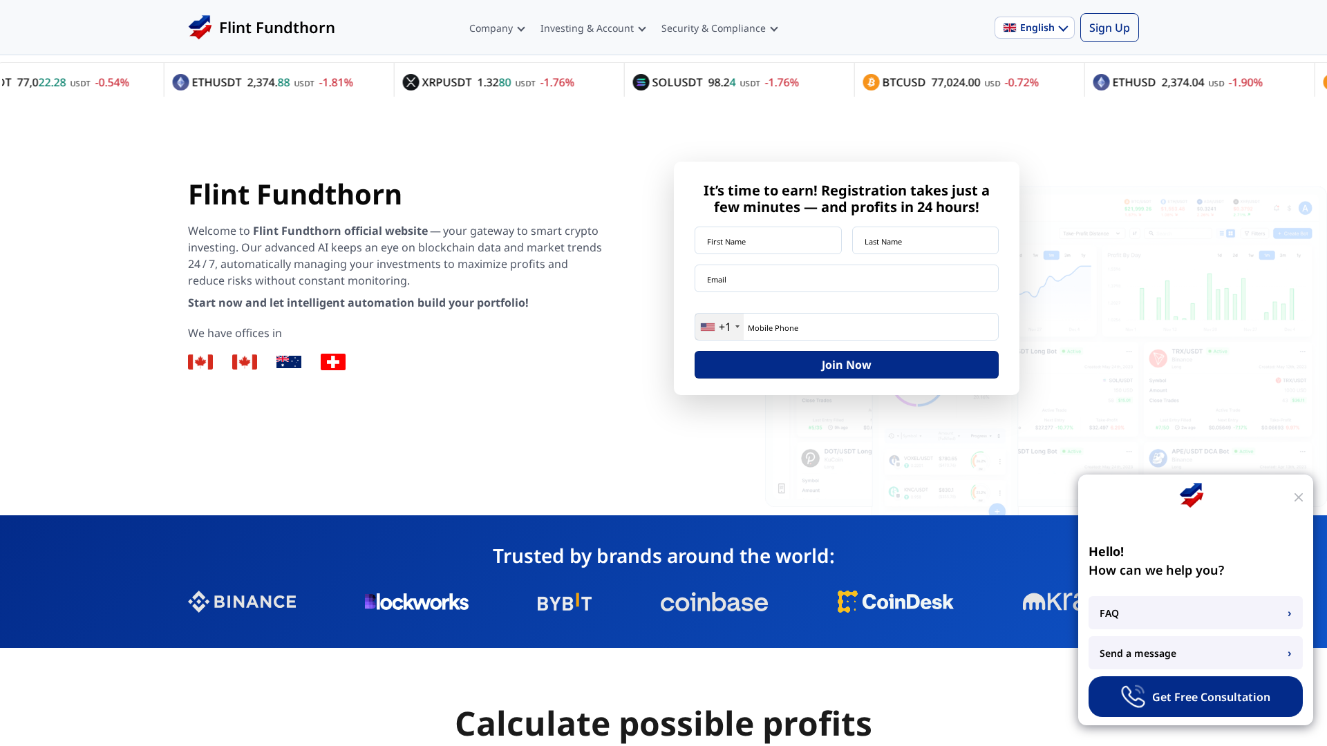 Screenshot of flint-fundthorn.org