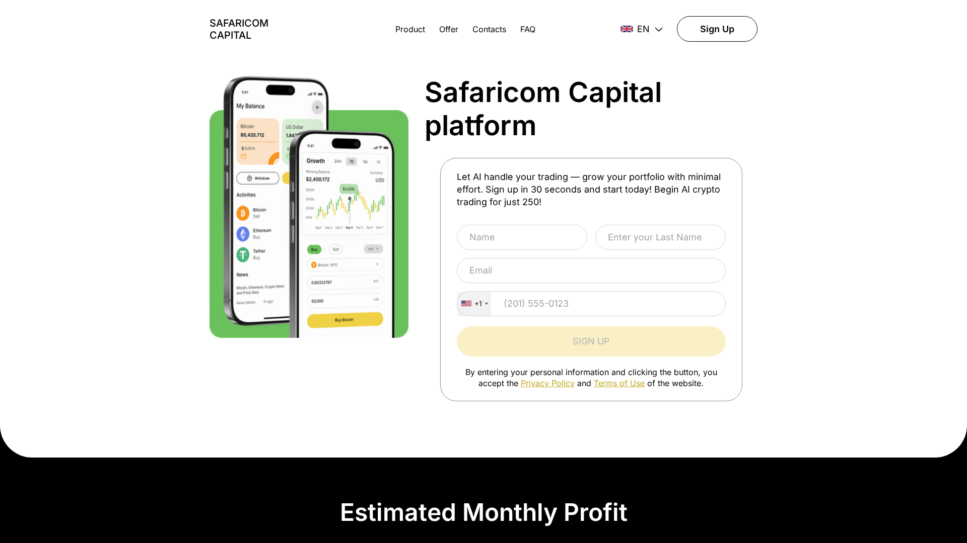 Screenshot of safaricomcapitalai.site