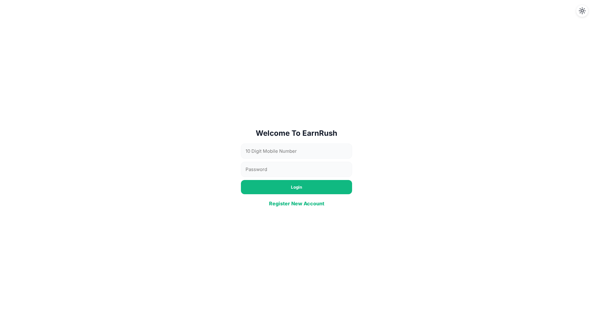 Screenshot of earnrush.in