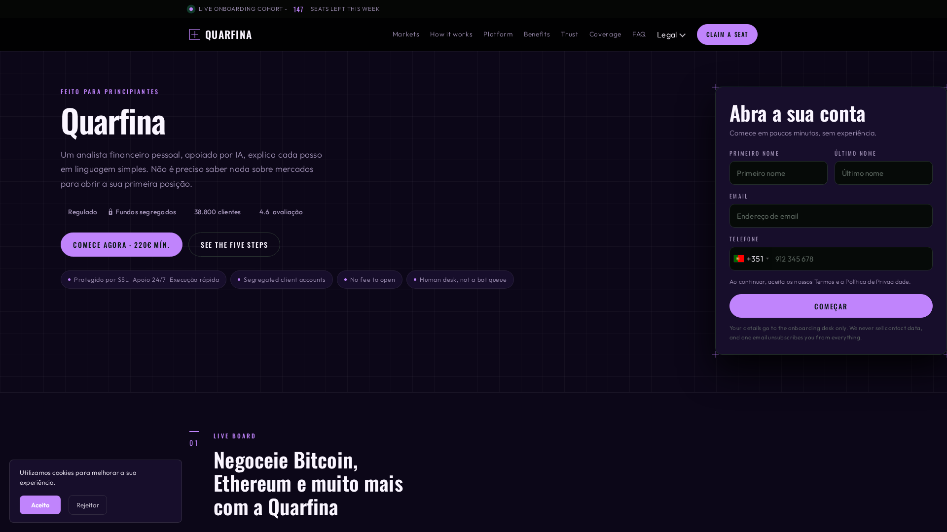 Screenshot of quarfinainc.biz