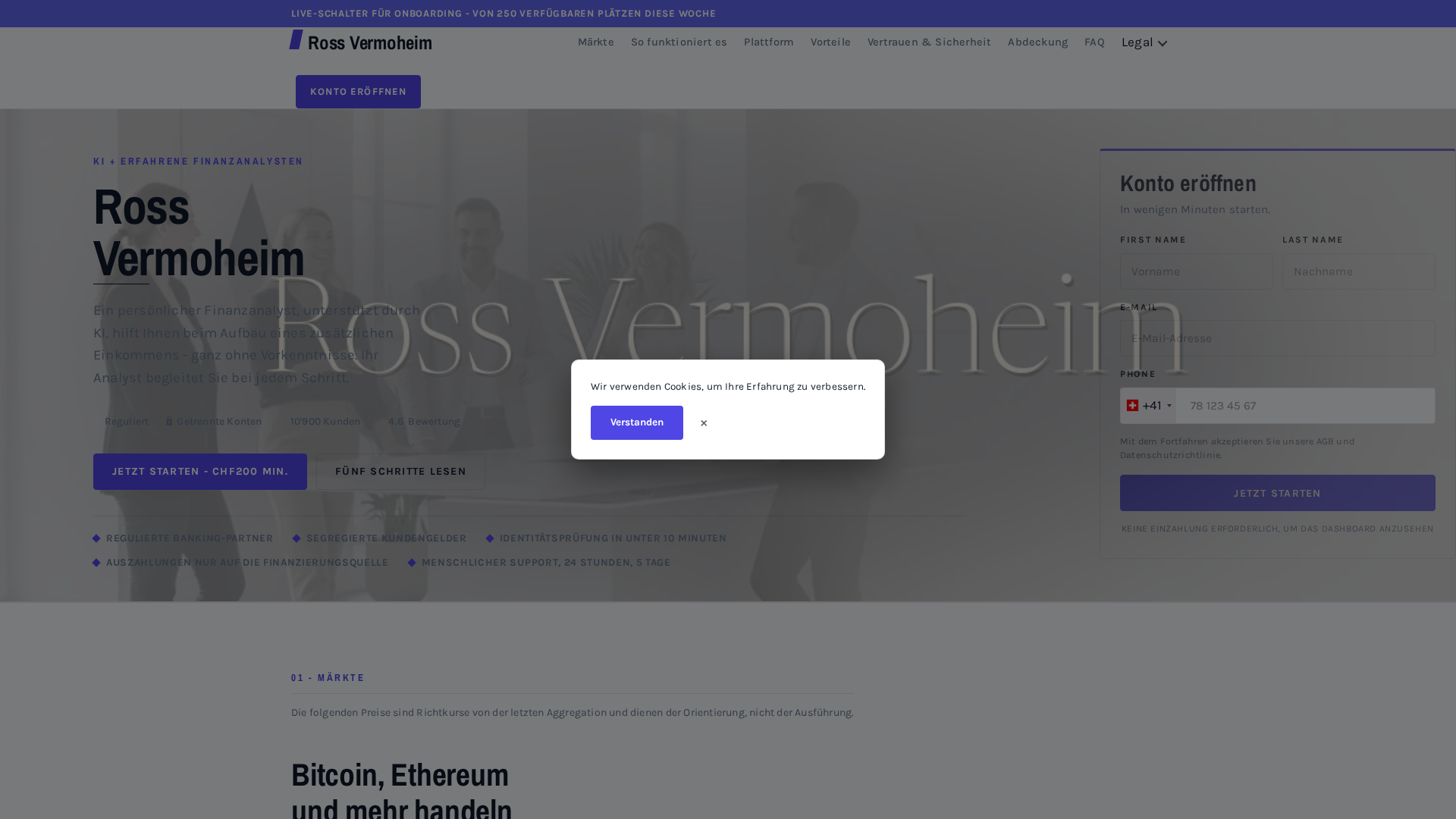 Screenshot of rossvermoheimtrade.biz