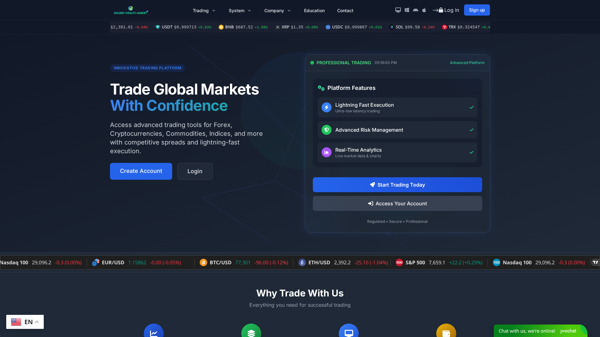 Screenshot of novamarketstrade.com
