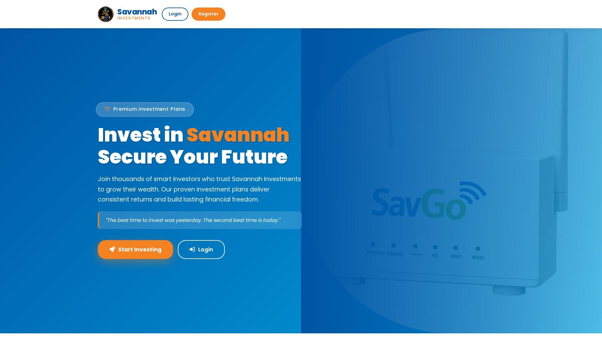 Screenshot of savannahinvestments.online