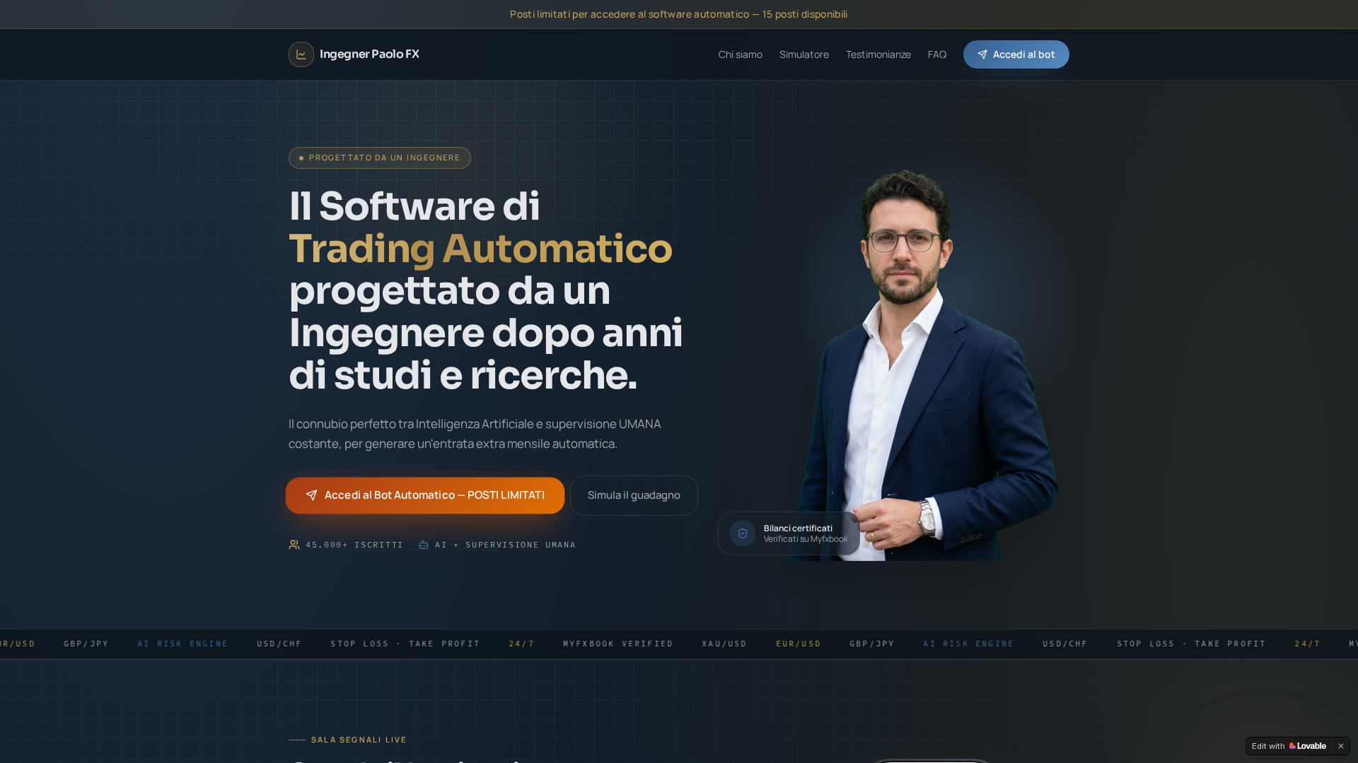 Screenshot of ingegnerpaolofx.com