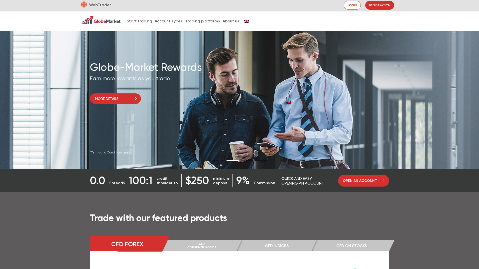 Screenshot of globe-market.io