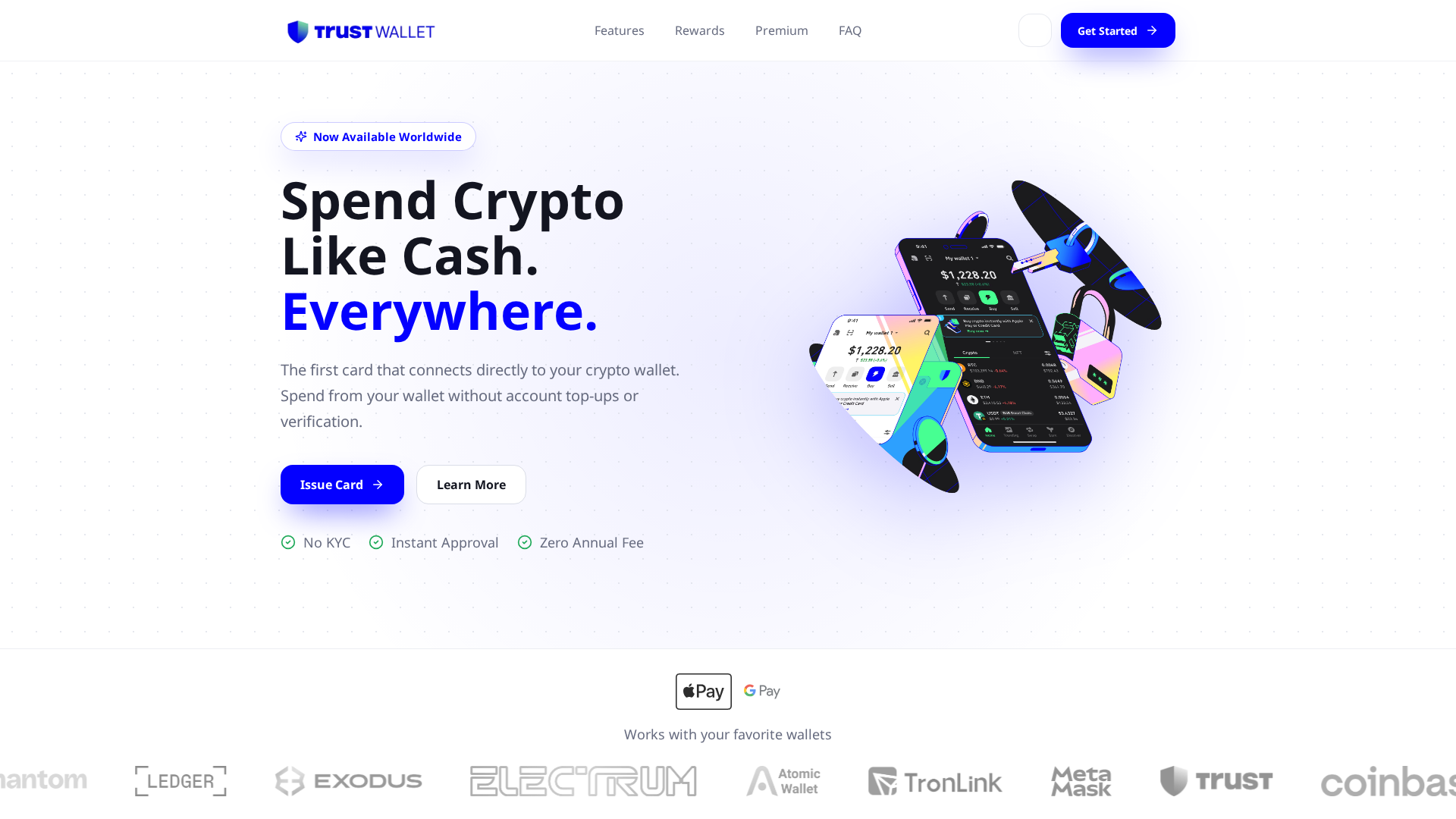 Screenshot of trustmycards.com