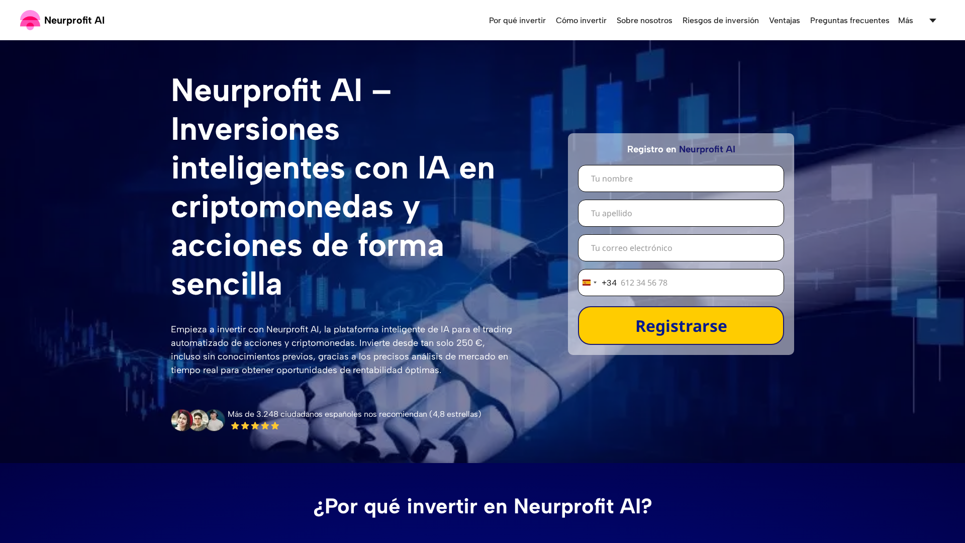 Screenshot of neurprofit-ai.com
