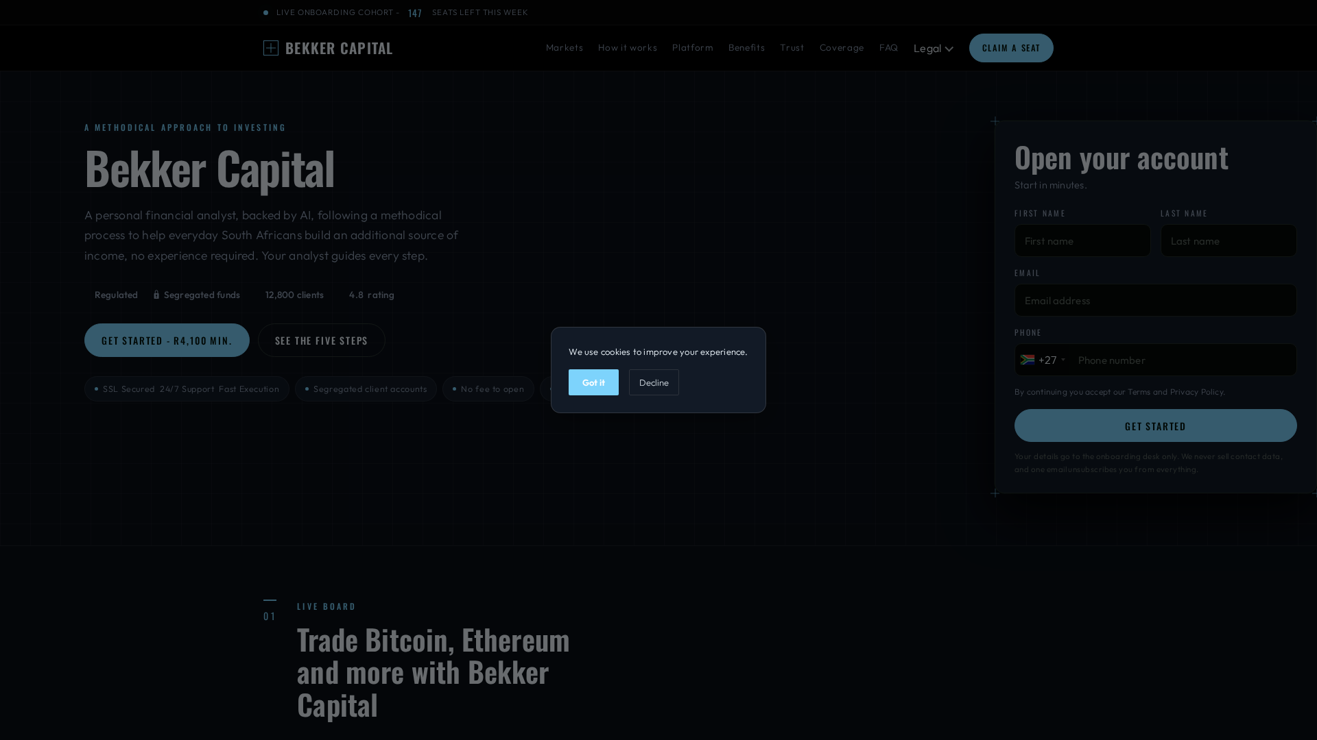 Screenshot of bekkercapital.biz
