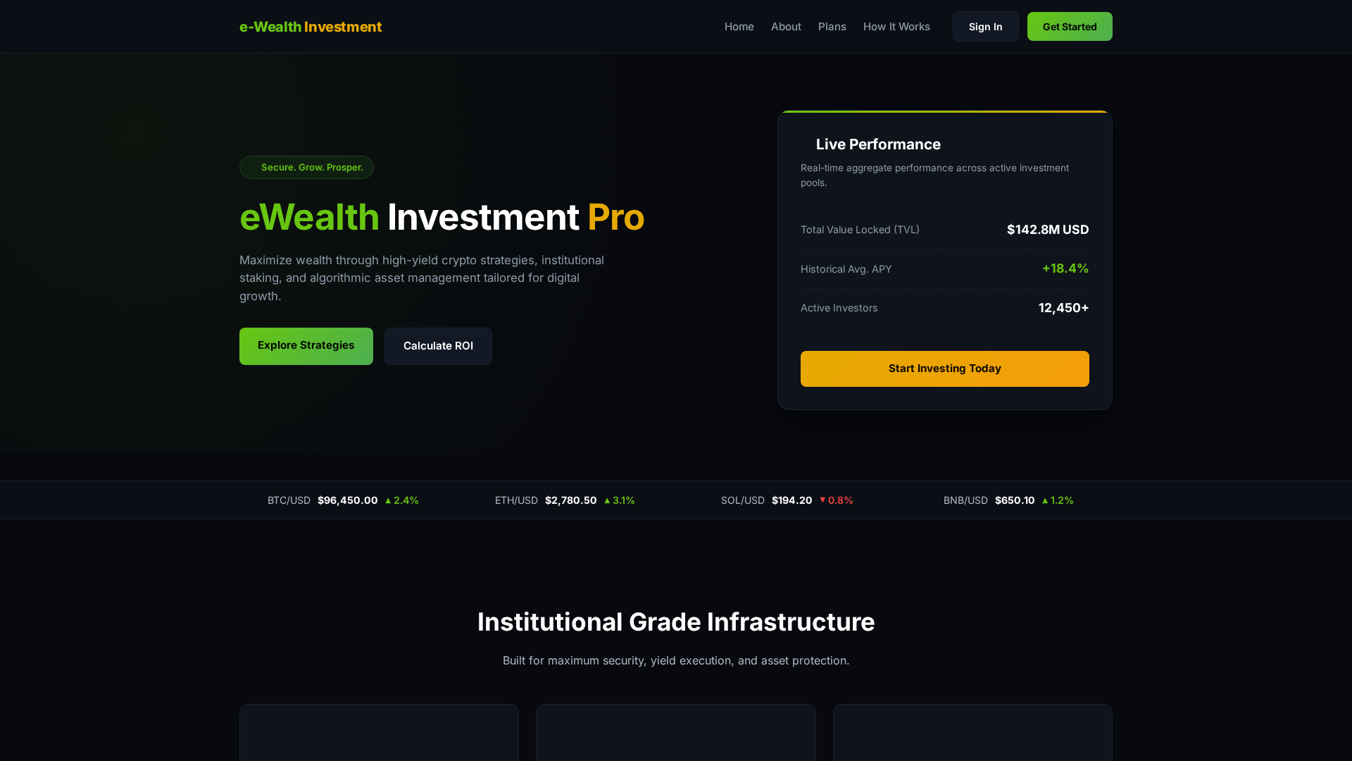 Screenshot of ewealthinvestment.com