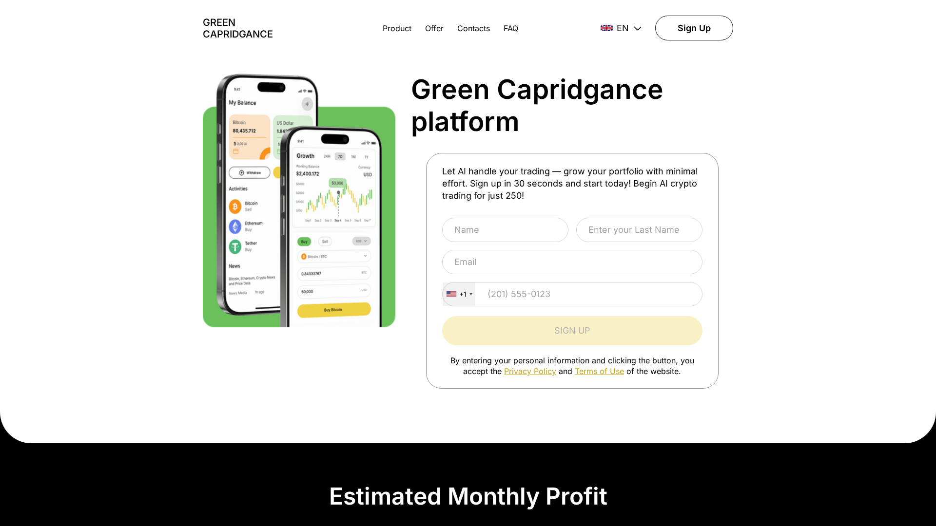 Screenshot of greencapridgance.site