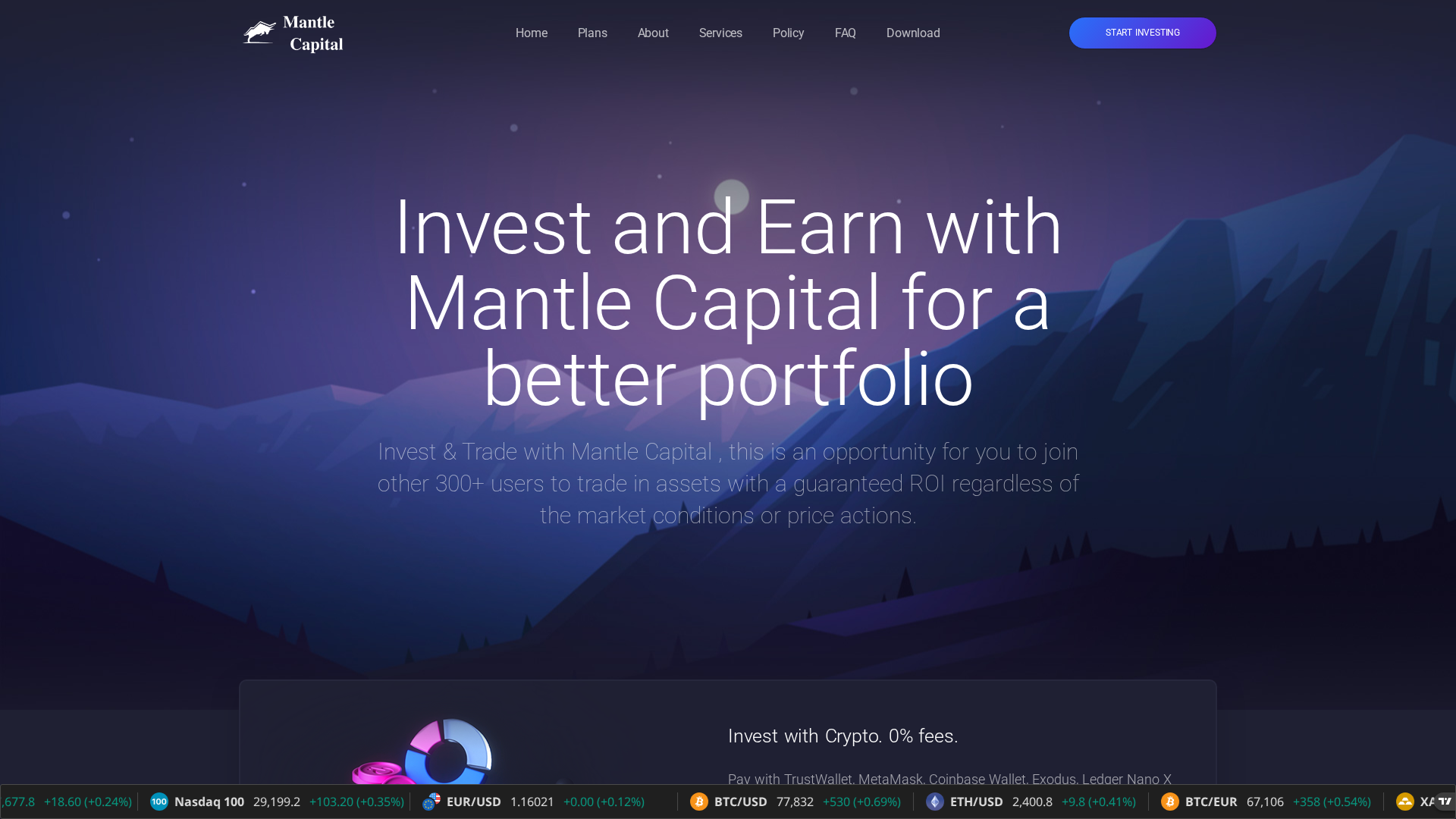 Screenshot of mantlecapitals.com
