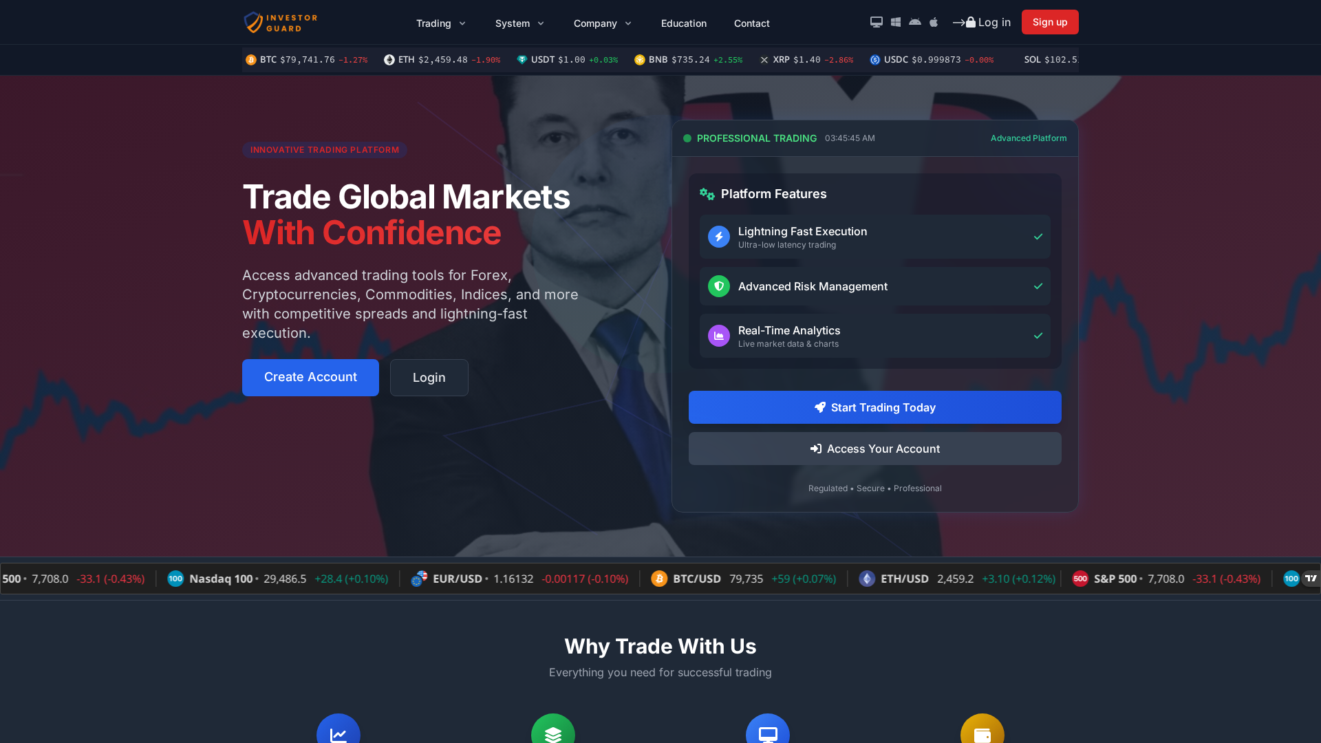 Screenshot of investor-guard.org