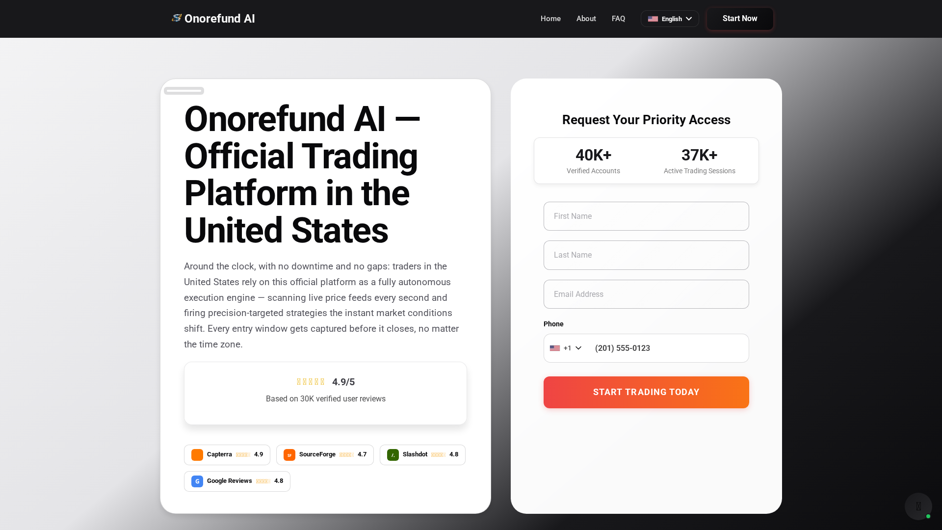 Screenshot of onorefundai.com