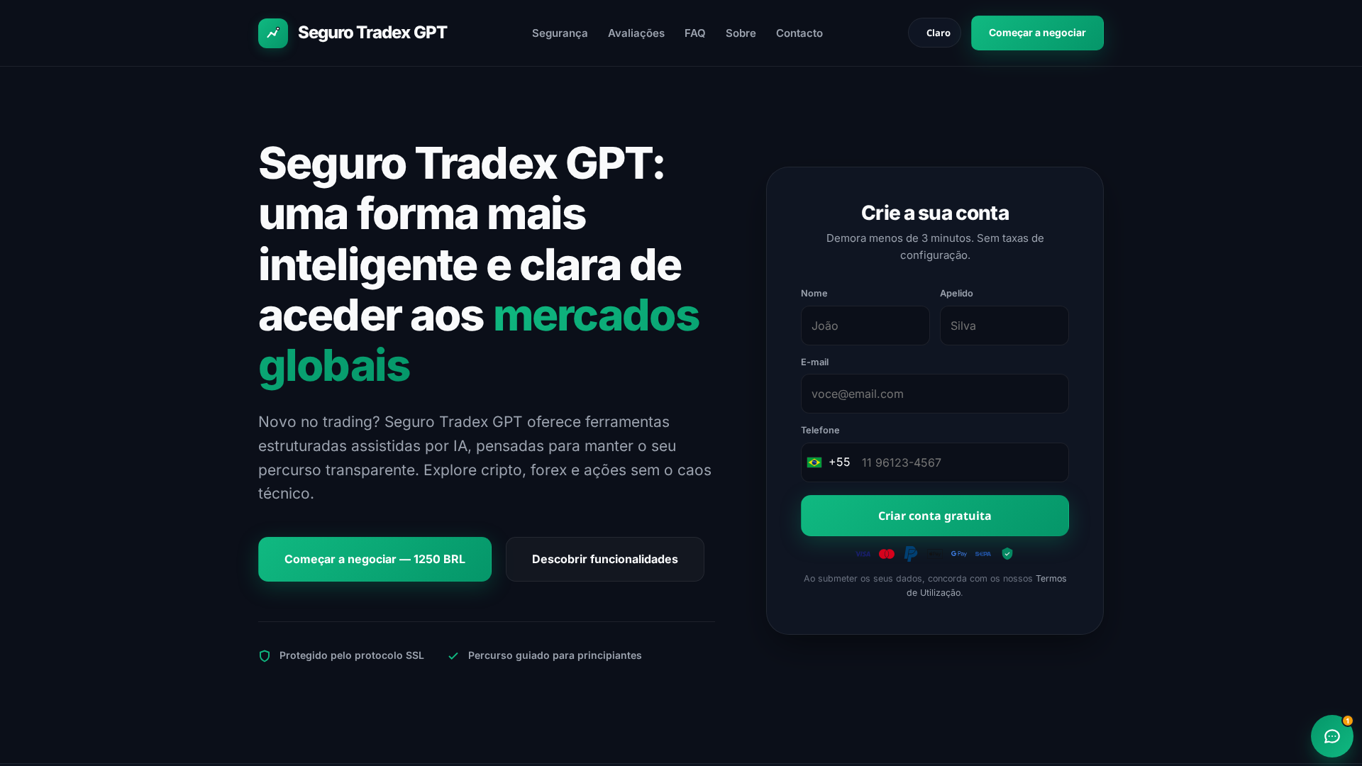 Screenshot of segurotradexgpt-br.online