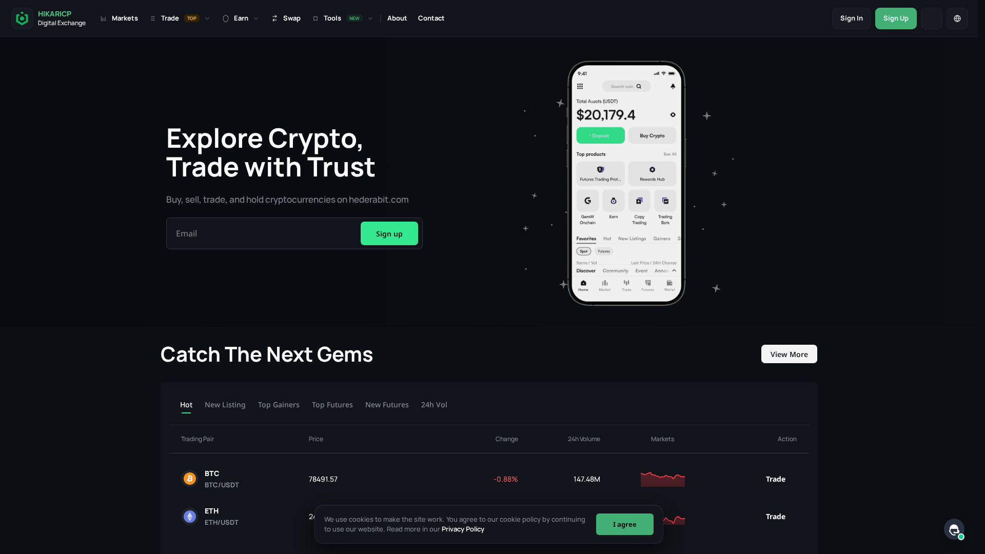 Screenshot of hederabit.com