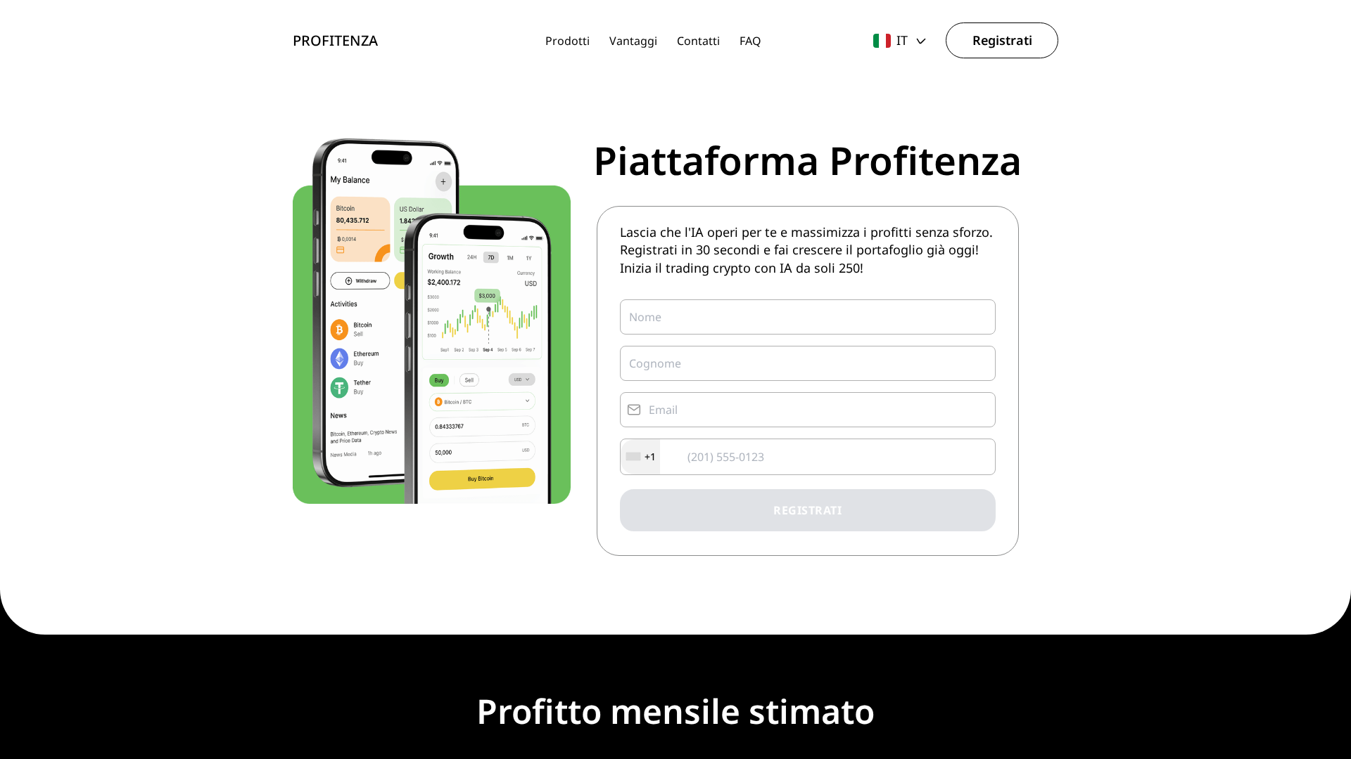 Screenshot of profitenzaitaly.site