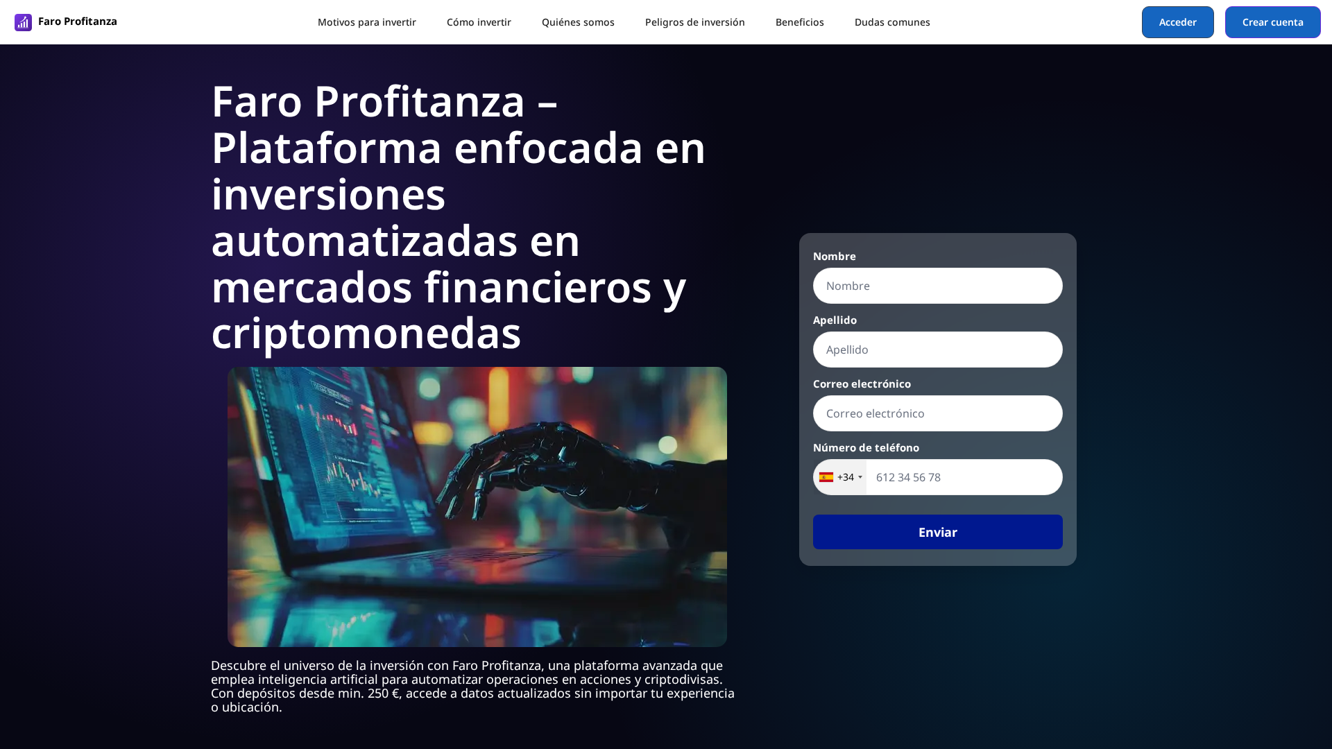 Screenshot of faro-profitanza.org