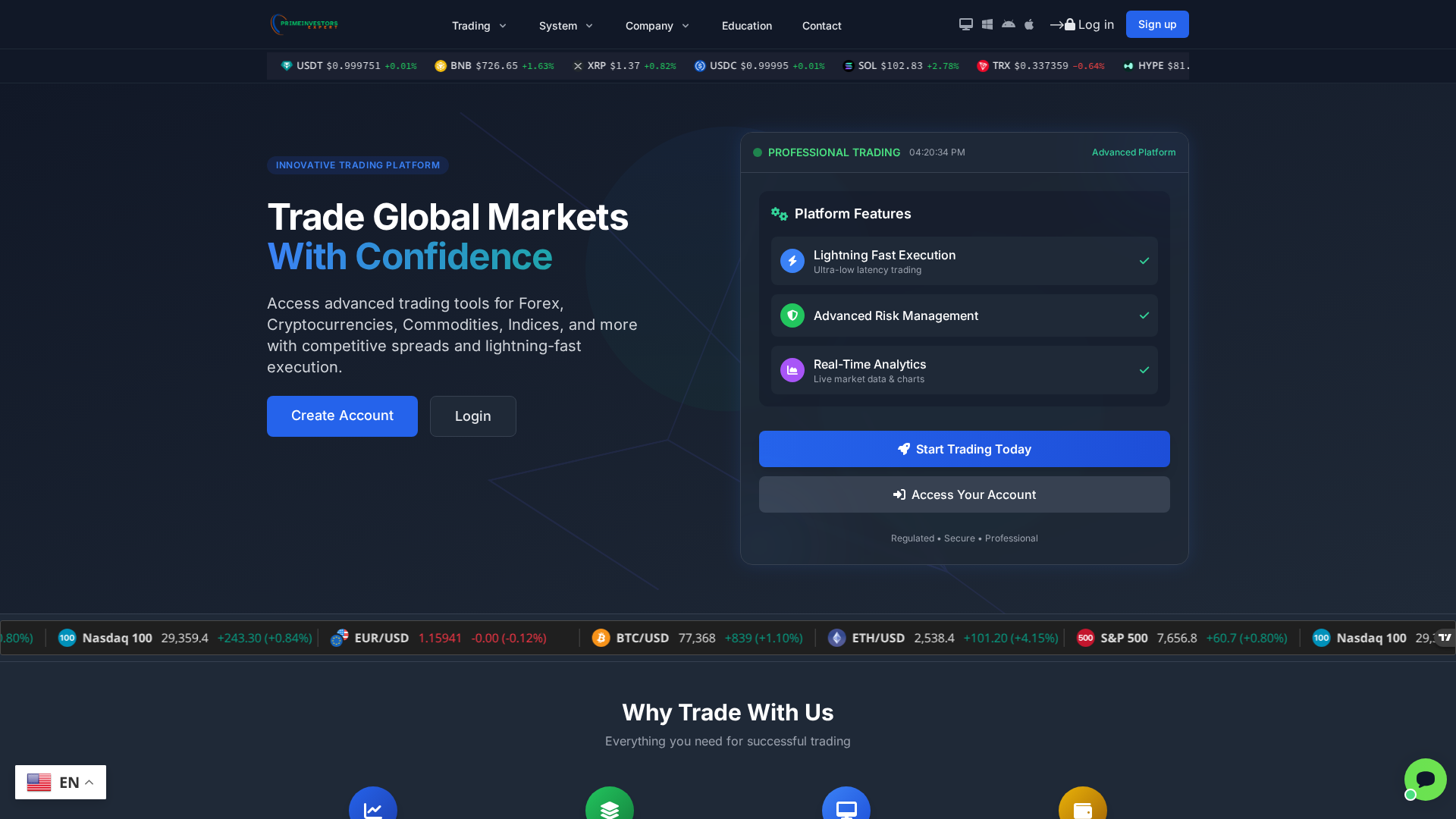 Screenshot of primeinvestortsexpert.com