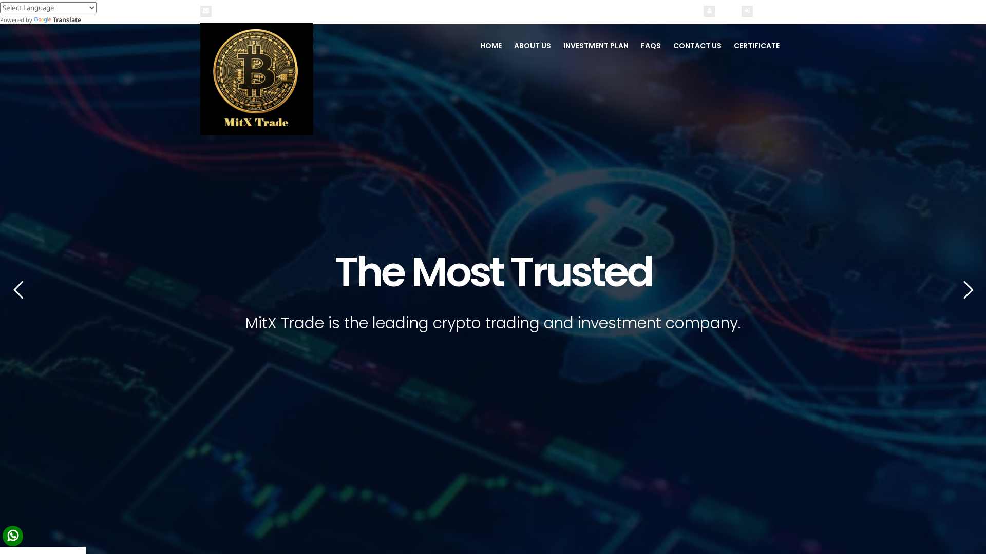 Screenshot of mitxtradde.pro