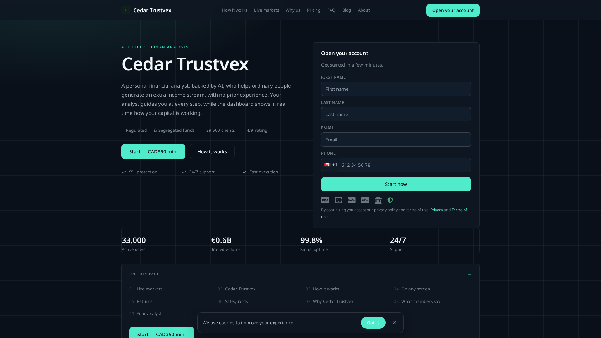 Screenshot of cedartrustvex-ca.com