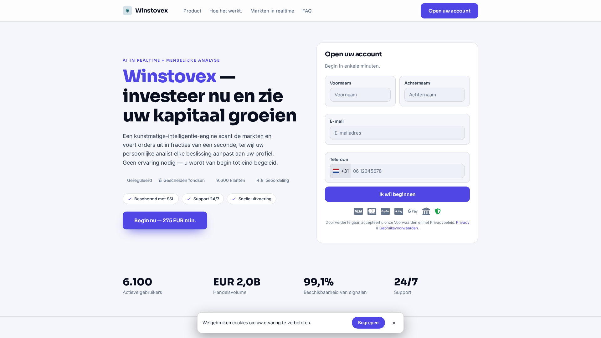 Screenshot of winstovex.online