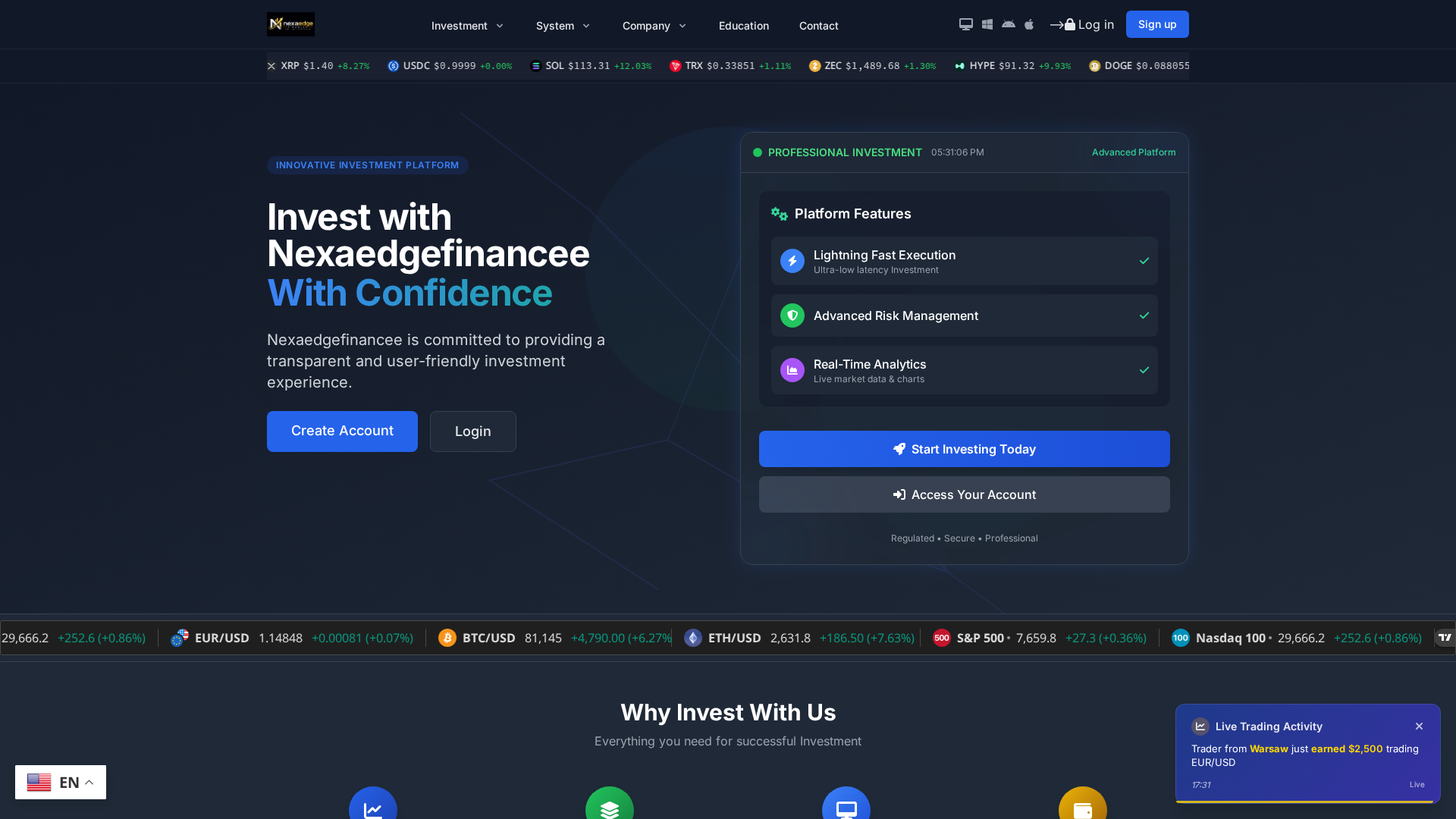 Screenshot of nexaedgemax.online