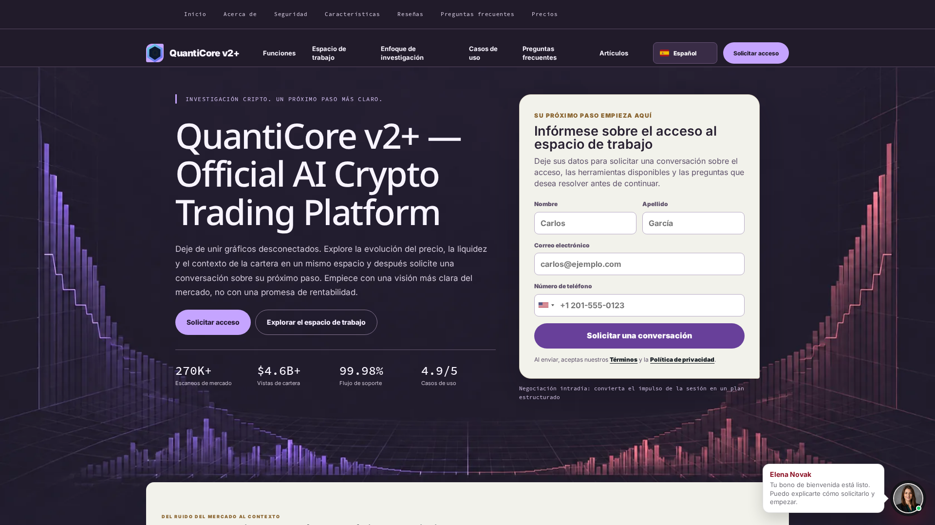 Screenshot of quanticore-v2.xyz