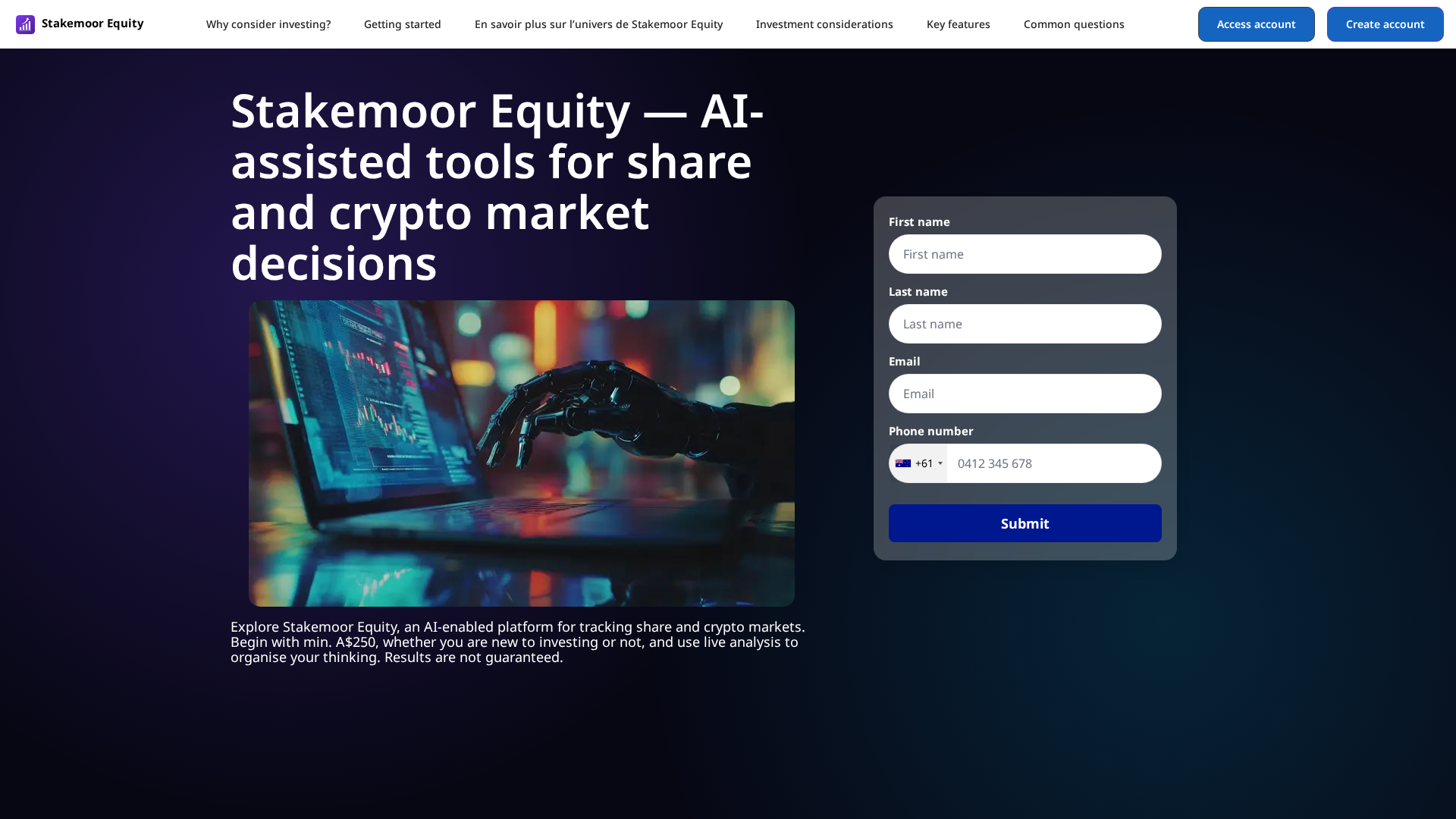 Screenshot of stakemoor-equity.org