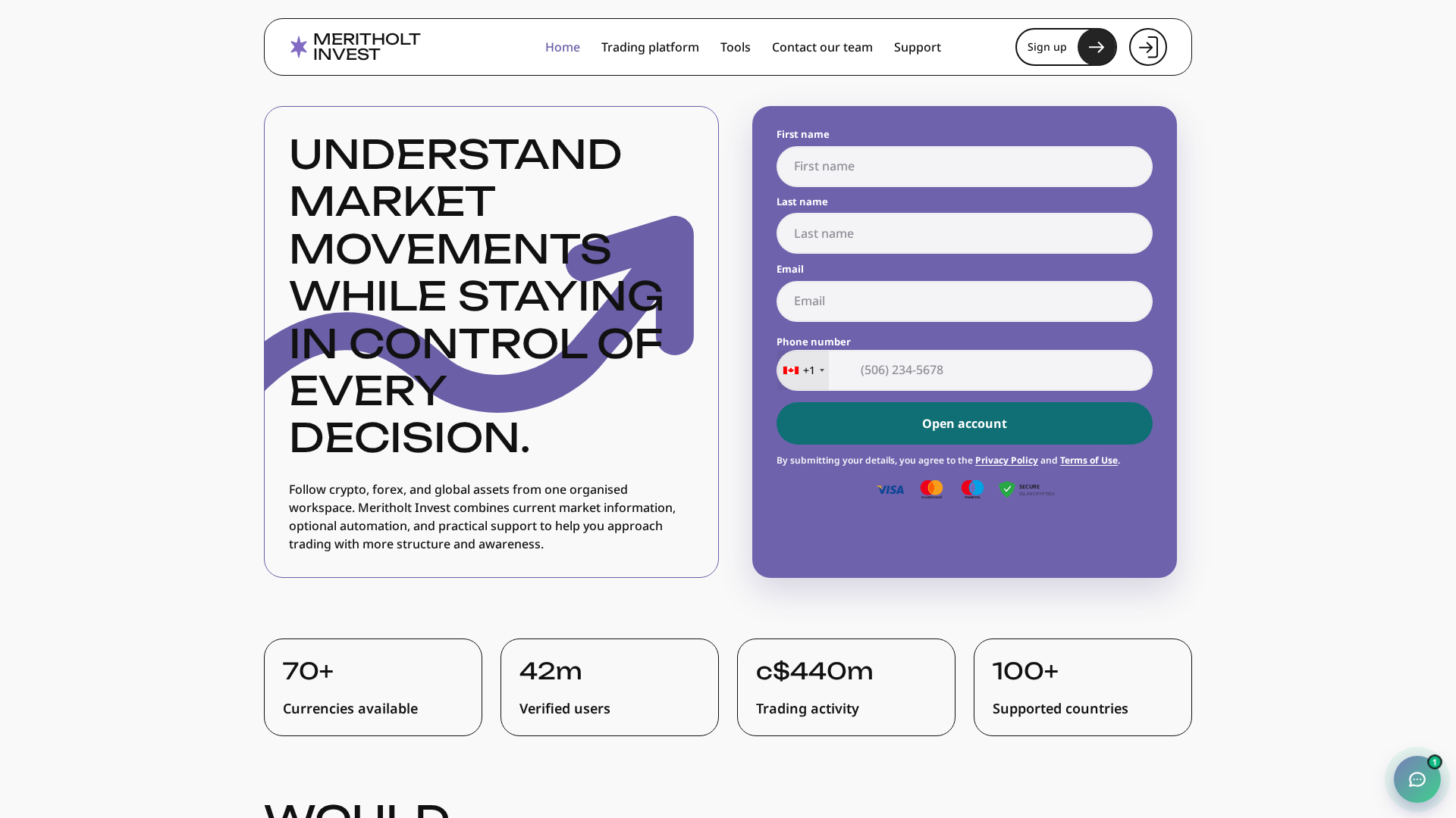 Screenshot of meritholtinvest.online
