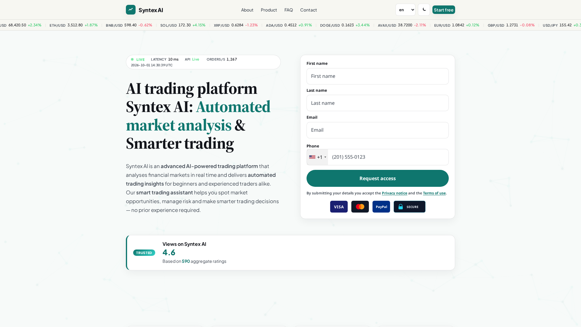 Screenshot of syntex-ai.online