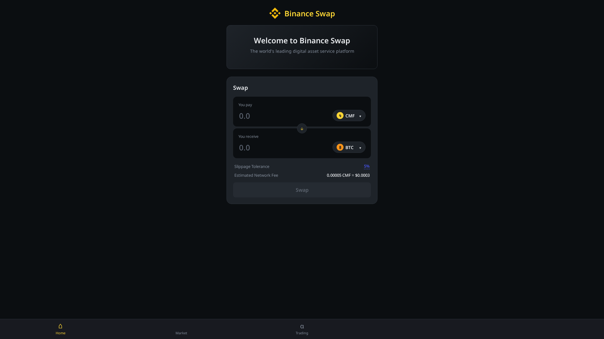 Screenshot of bswaponchain.com