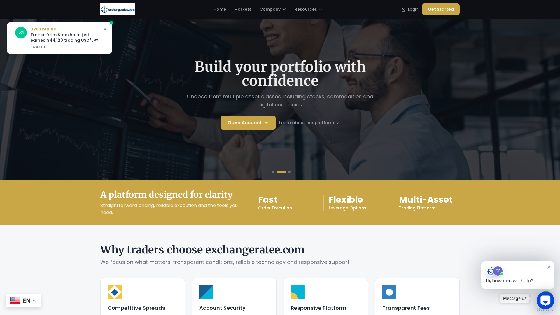 Screenshot of exchangeratee.com