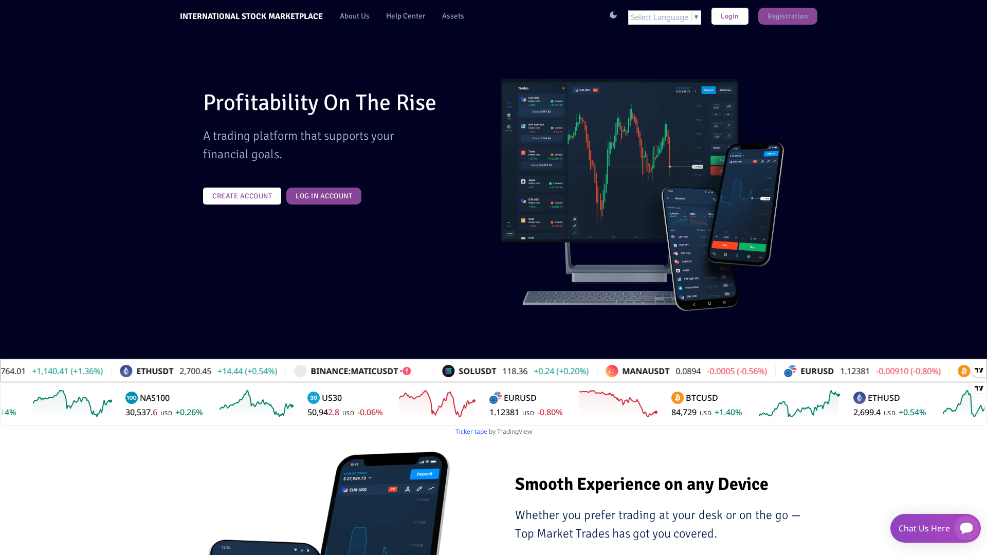Screenshot of intstckmrkt.com
