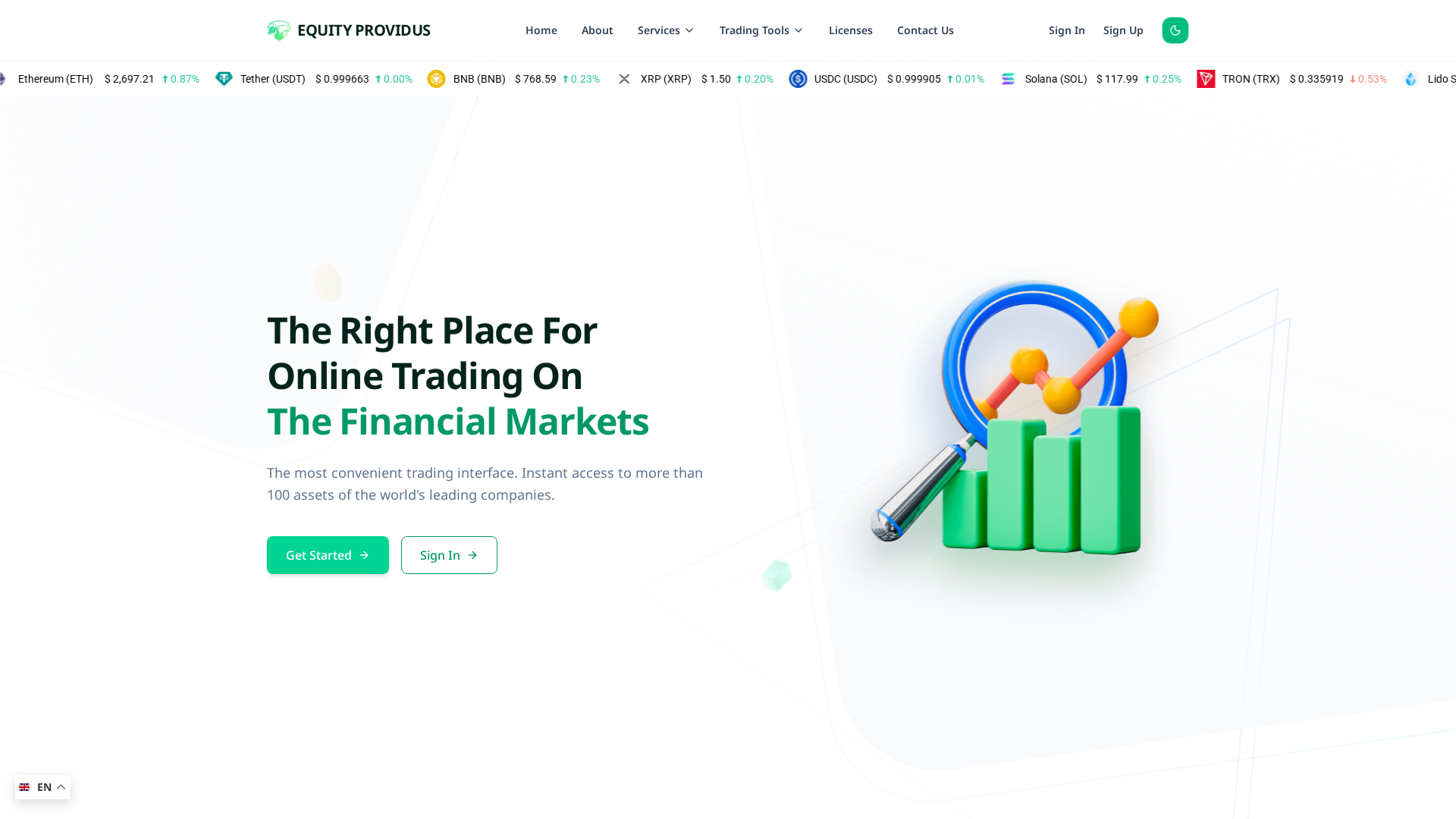Screenshot of equityprovidus.com