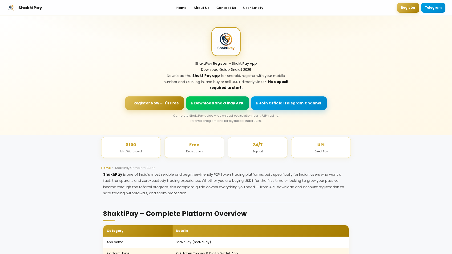 Screenshot of shakti-pay.org
