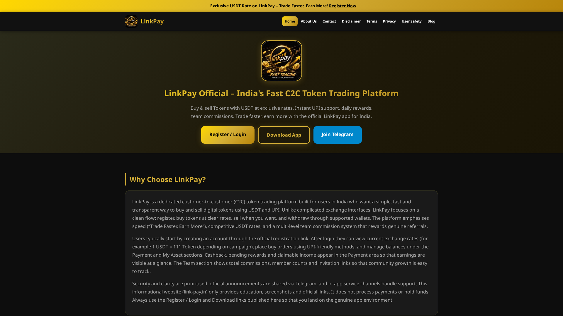 Screenshot of link-pay.in